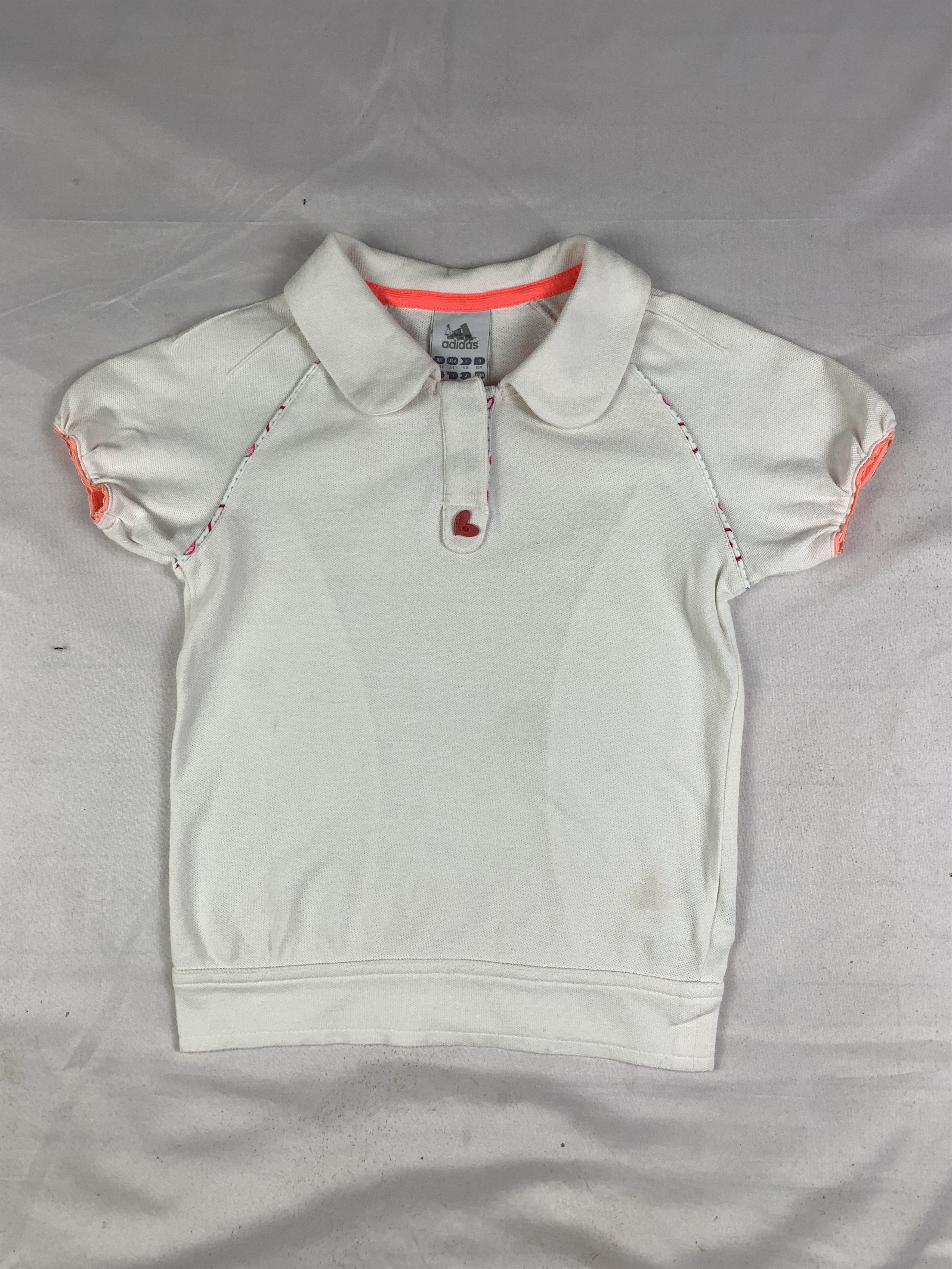 Adidas 2008 Adidas White Baby Polo (XXS) Size XXS / US 00 / IT 34 - 1 Thumbnail
