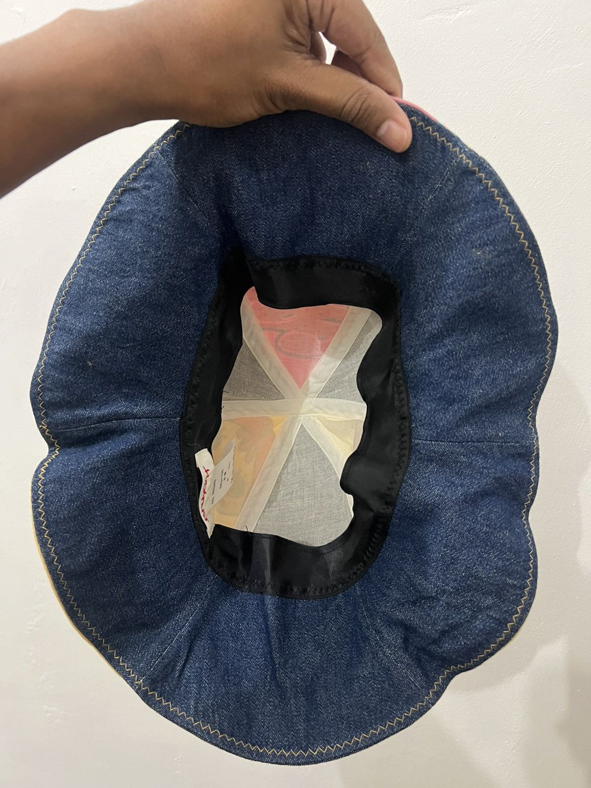 Japanese Brand Bruyant Archive Denime Patchwork Hat Size ONE SIZE - 8 Thumbnail
