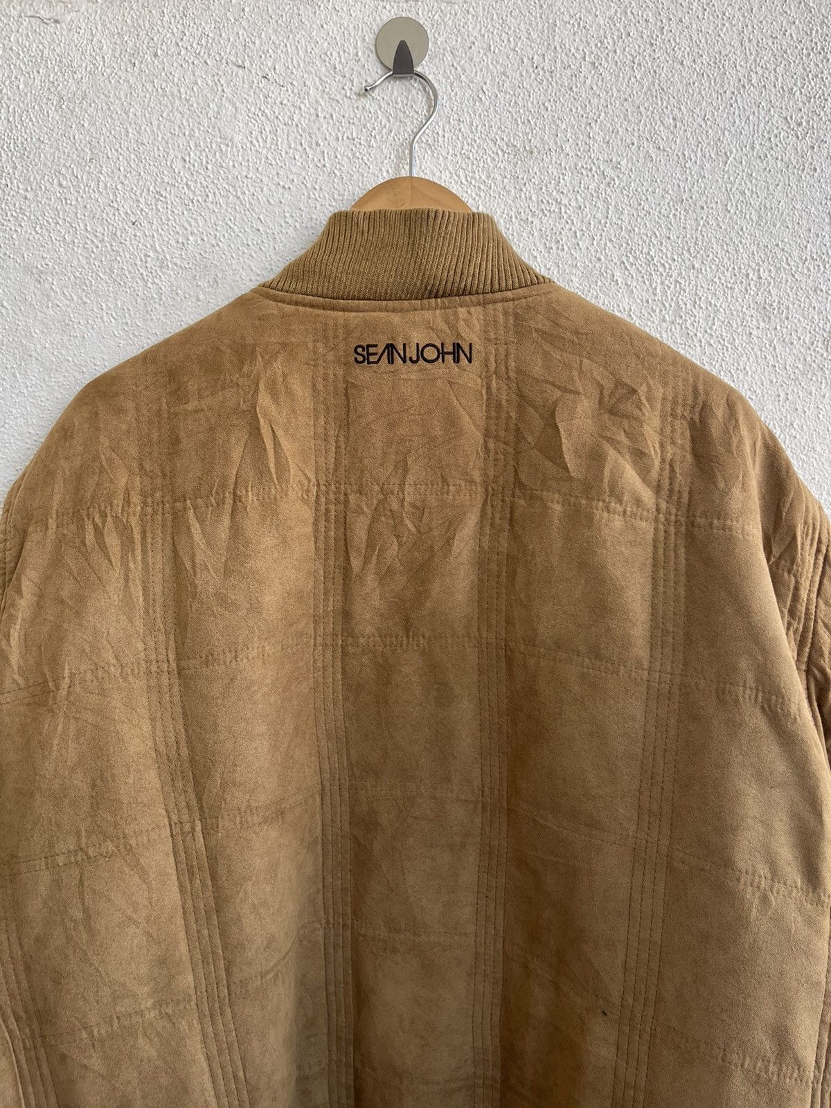 Sean John Sean John Bomber Jacket SpellOut Brown Size US XXL / EU 58 / 5 - 9 Thumbnail