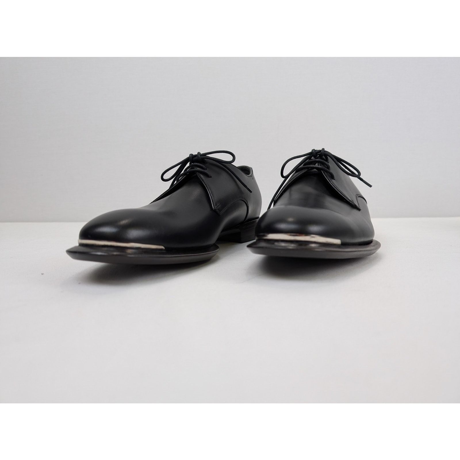 Alexander McQueen o1rshd1 Scarpa Pelle S.Cuoio Calf Boots Shoe in Black Size US 12.5 / EU 45-46 - 8 Thumbnail