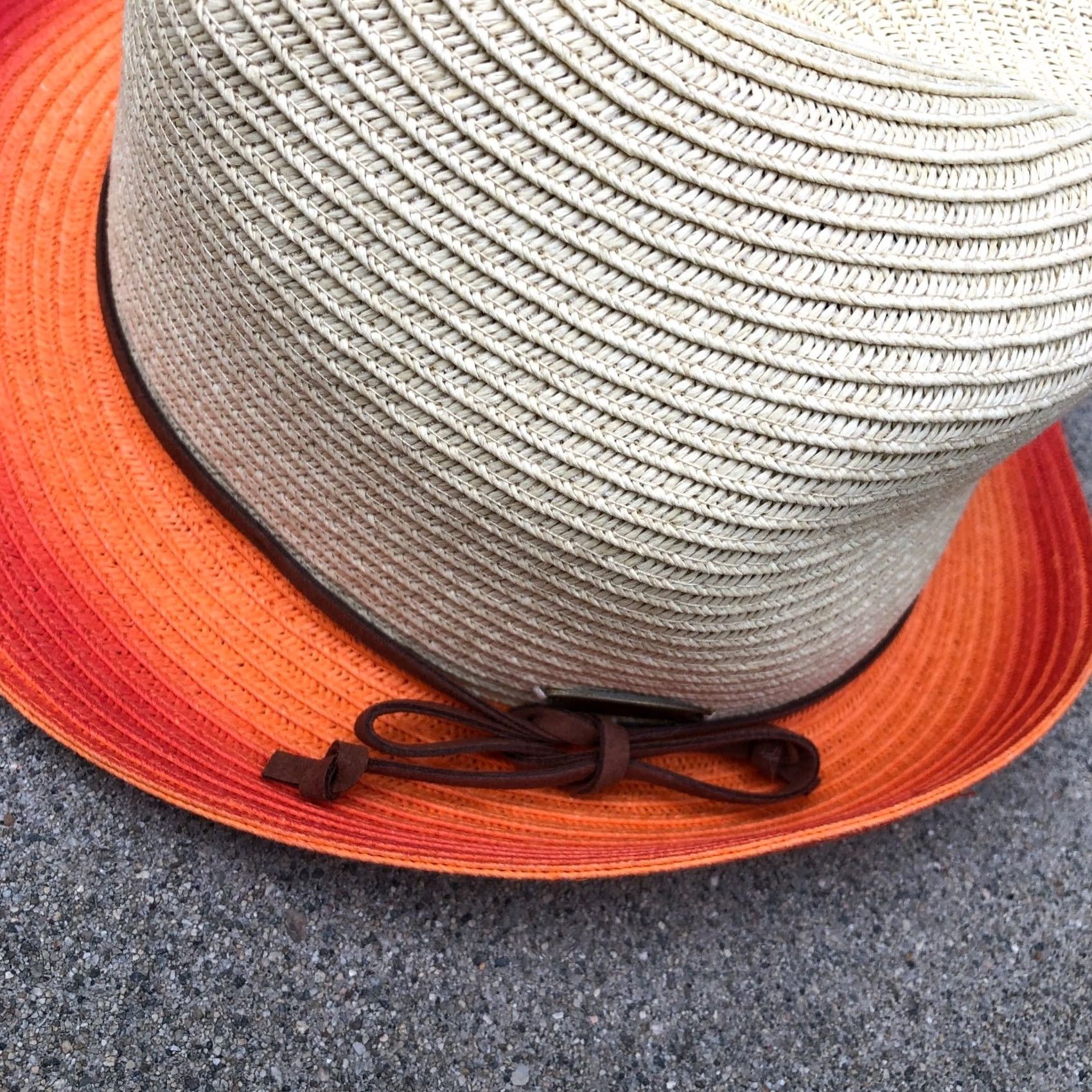 Panama Jack PANAMA JACK Fedora Hat Unisex Beige Orange 100% Toyo Cap One Size Mens Womens Fedora Hat Size ONE SIZE - 3 Thumbnail