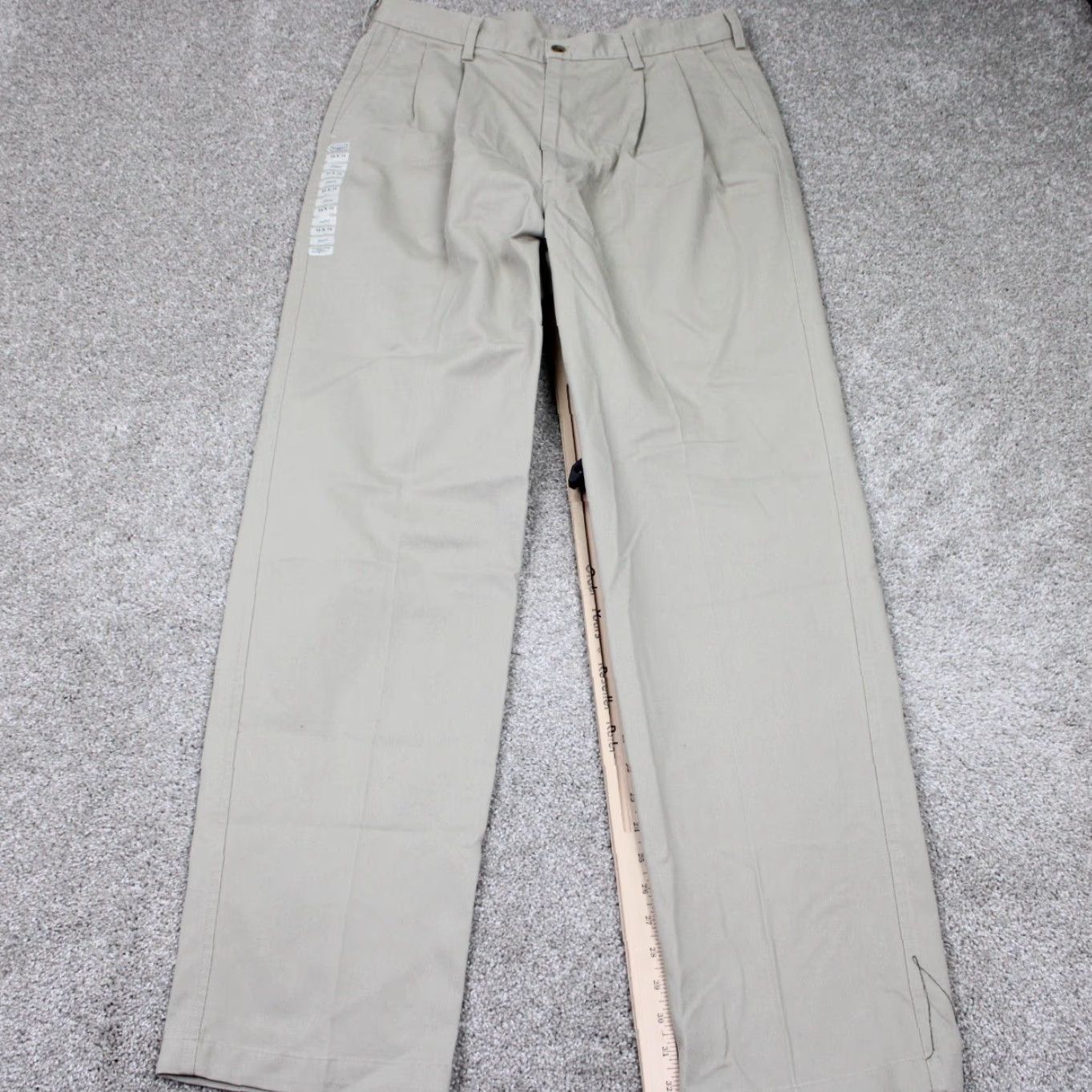 Haggar Haggar Black Label Chino Pants Mens 34x34 Black - Regular, Straight, Pleated, Wool Blend, NWT, 100% Cotton, Vintage: No Size US 34 / EU 50 - 3 Thumbnail