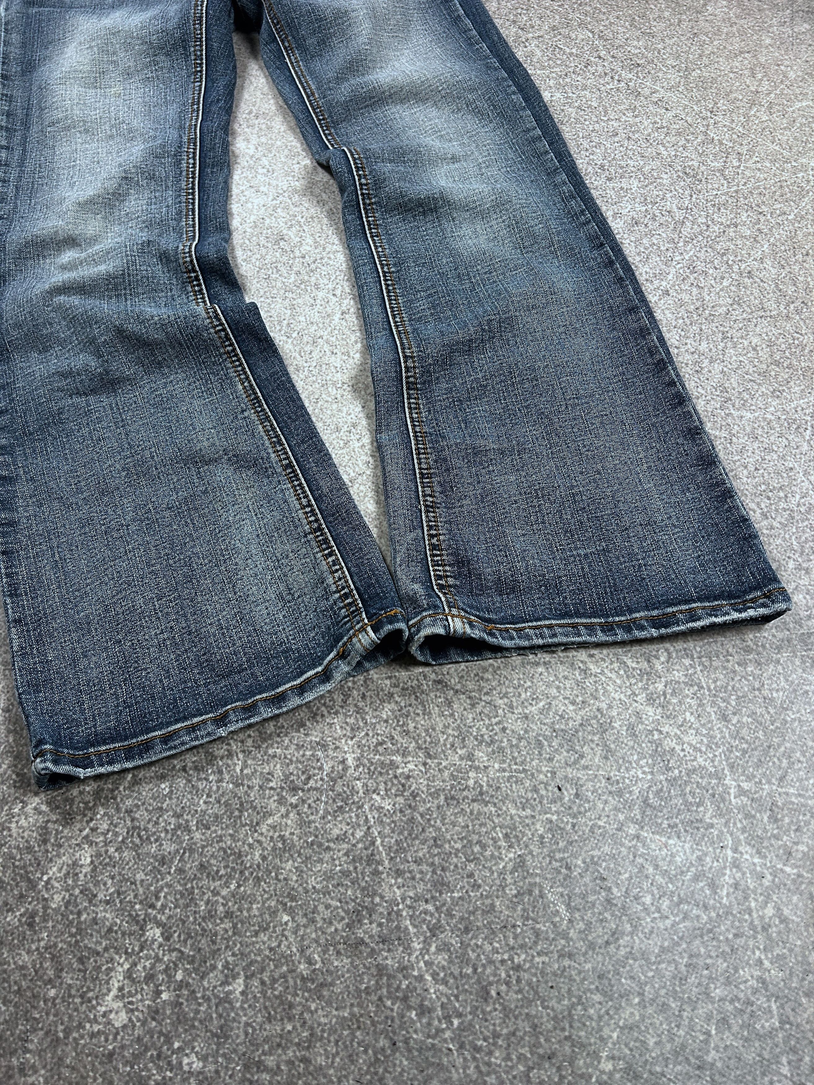 Japanese Brand Baggy Flare Jeans Faded Wash Wide Leg Grunge Y2K Archive Size US 30 / EU 46 - 5 Thumbnail