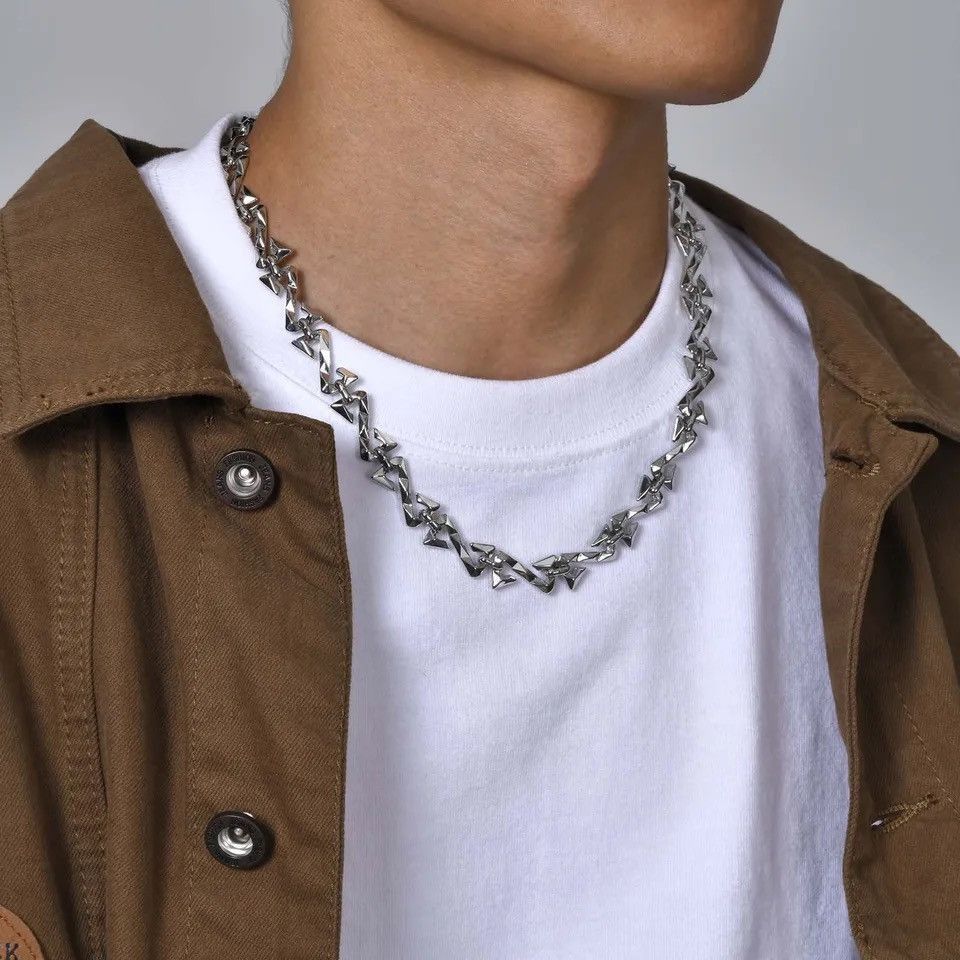 Jewelry 11Mm Chain Necklaces in Silver, Men's