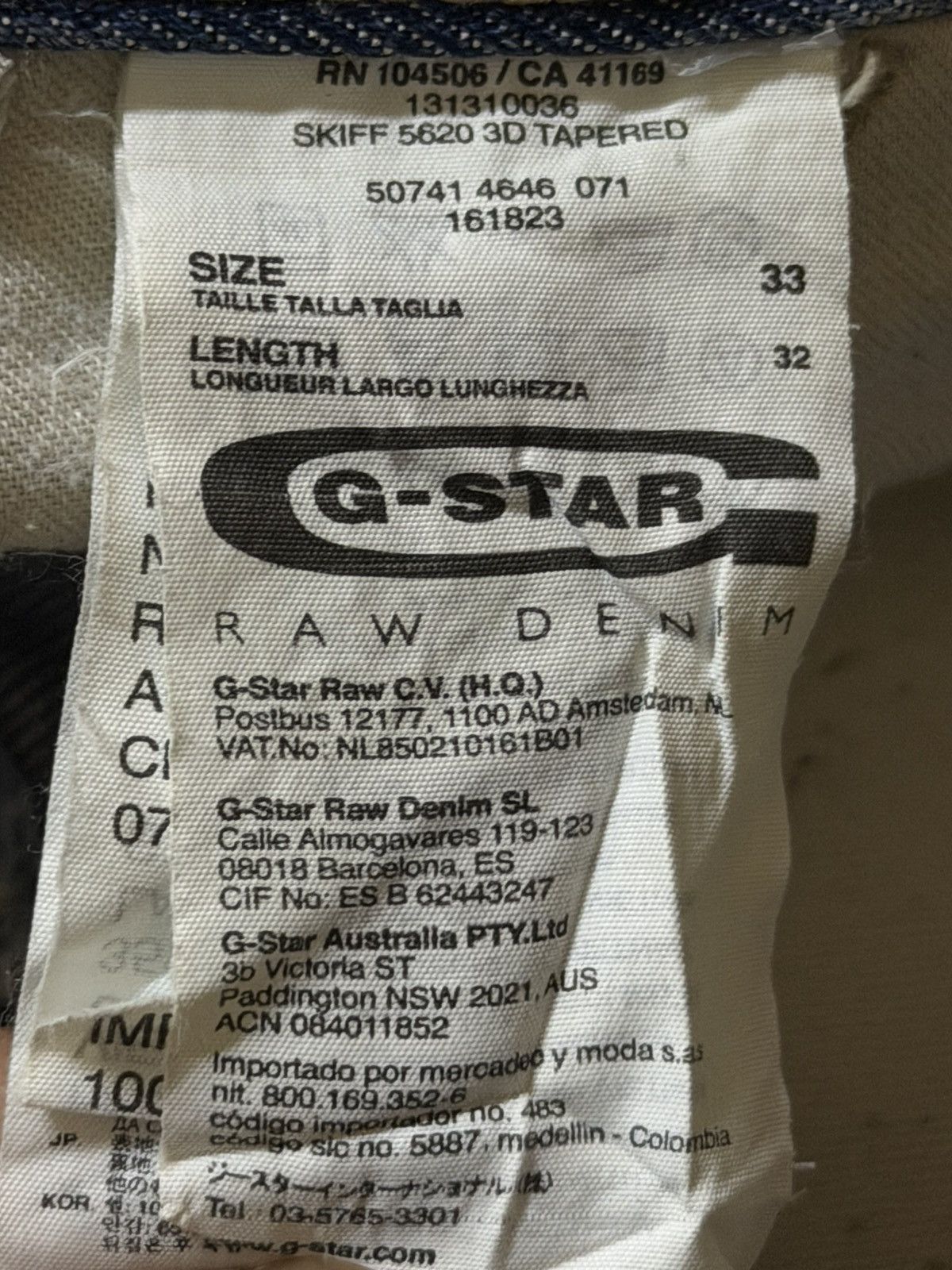 G-Star Vintage Y2K Gstar Raw Blue Faded Wash Avant Garde Style Jean Size US 33 - 6 Thumbnail