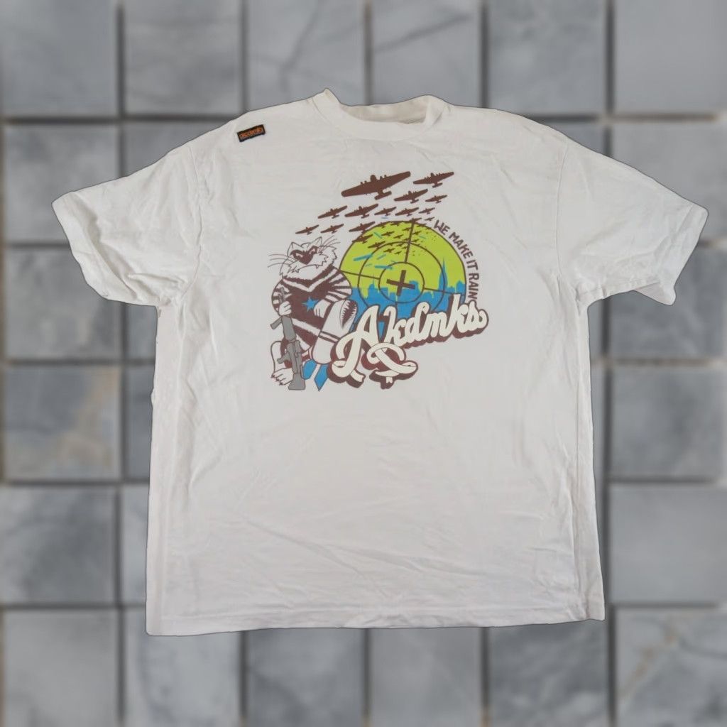 Akademiks Akademiks Men's Short Sleeve T-Shirt Medium White Crewneck Graphic Tee Streetwear Y2K Size US M / EU 48-50 / 2 - 1 Thumbnail