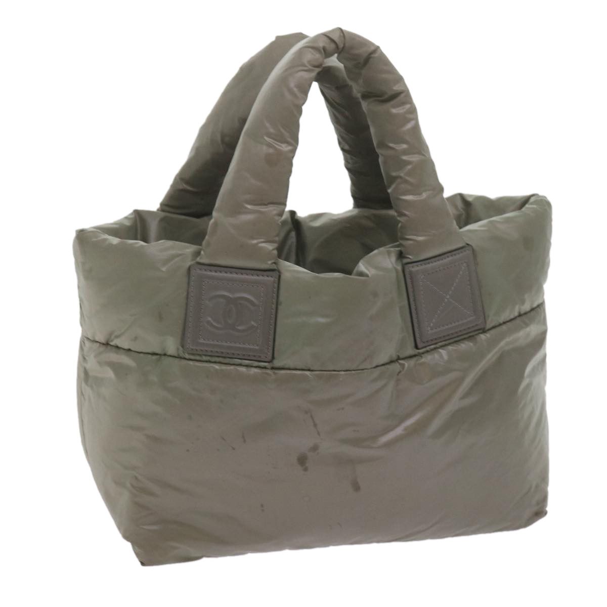 image of Chanel Cococoon Shoulder Bag Nylon Gray Cc Auth Bs10830 in Grey, Women's
