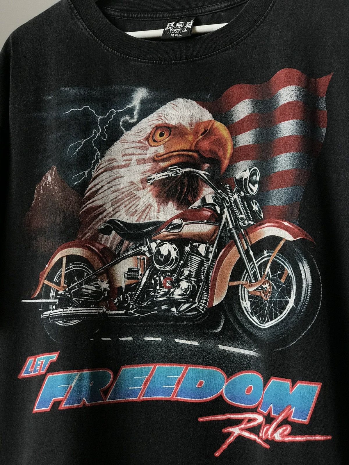 Vintage Vintage 2000s Freedom Rider Graphic USA streetwear t-shirt Size US L / EU 52-54 / 3 - 2 Thumbnail