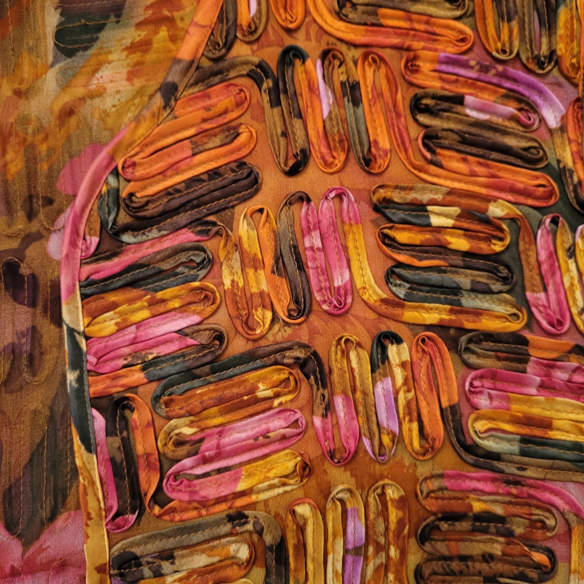 Chicos Chicos 3 Open Front Jacket Multicolor Abstract Ribbon Design Size XL / US 12-14 / IT 48-50 - 4 Thumbnail