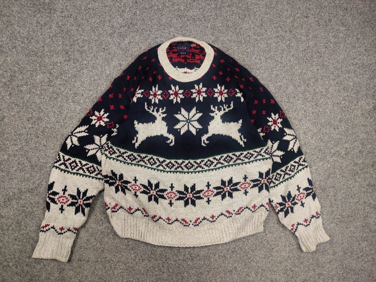 Vintage Vintage 90's Old Glory USA Knit Pattern sweater Ralph lauren Size US L / EU 52-54 / 3 - 9 Thumbnail