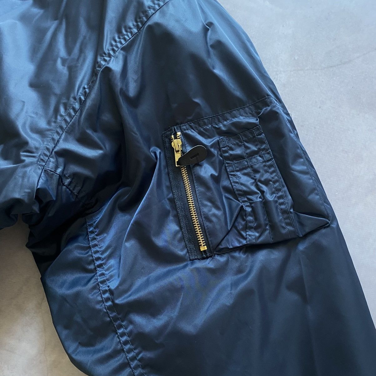 Alpha Industries Oversized Balenciaga Style Navy MA-1 Blue Bomber Jacket Size US XXL / EU 58 / 5 - 4 Thumbnail