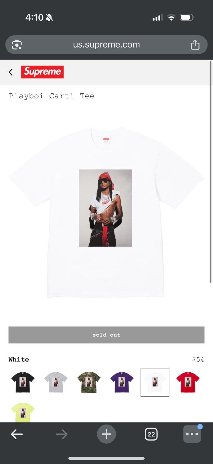 【Supreme】Playboi Carti Tee XL White Supreme Playboi Carti Tee White XL CONFIRMED ORDER | eBay