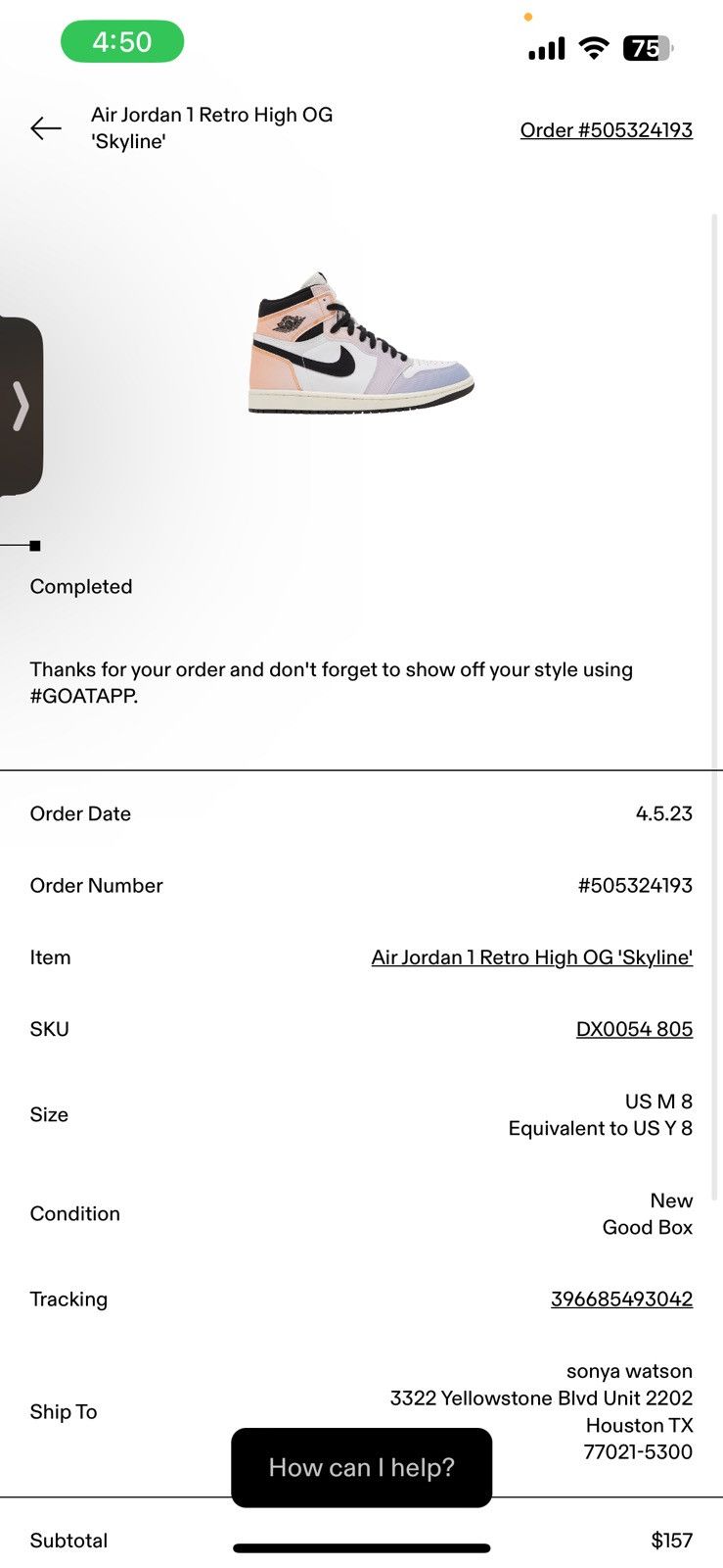 Jordan Brand × Nike Jordan 1 HighTop OG Skyline Size US 8 / EU 41 - 16 Thumbnail