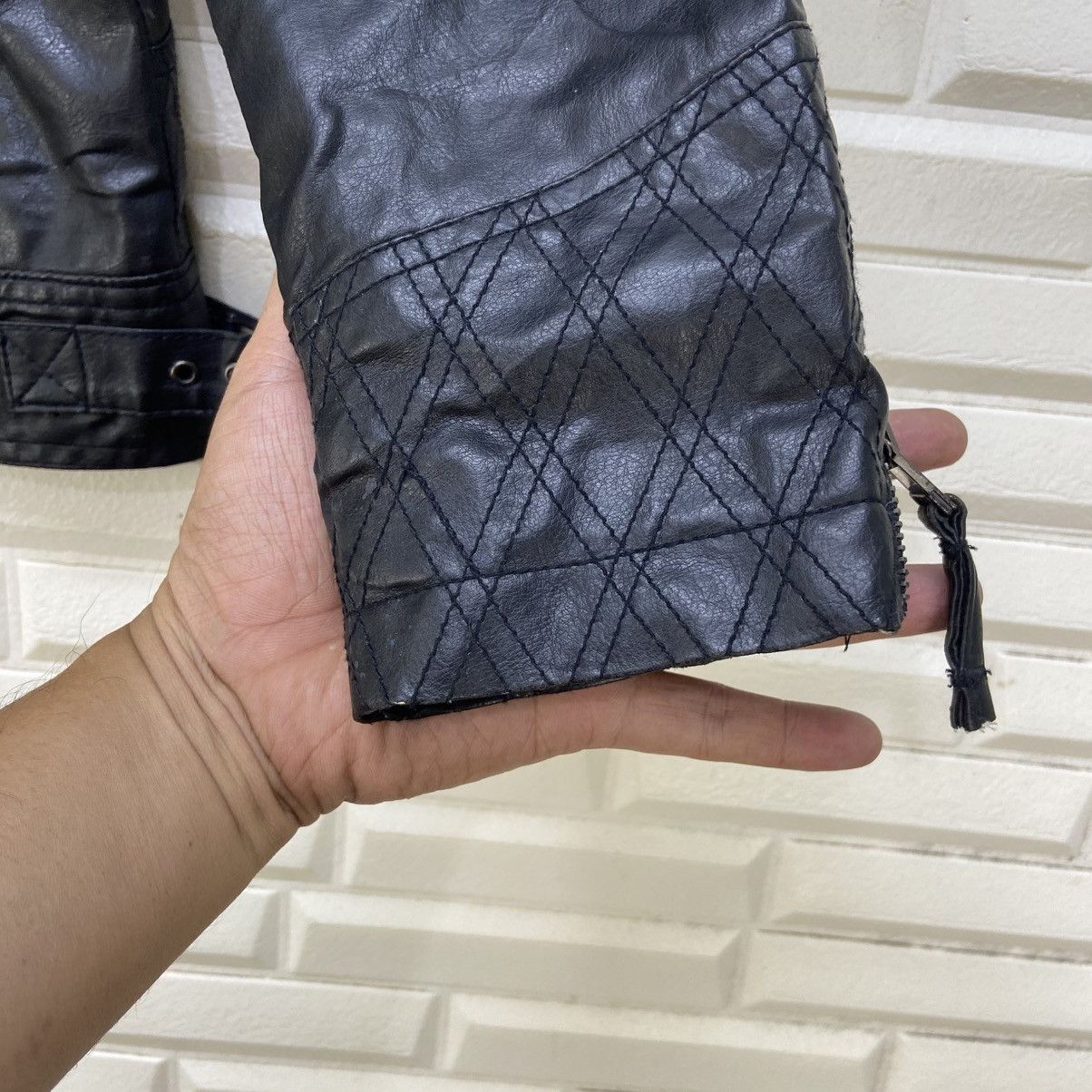 semanticdesign Japanese Brand Semantic Design Synthetic Leather BikerJacket Size US S / EU 44-46 / 1 - 8 Thumbnail