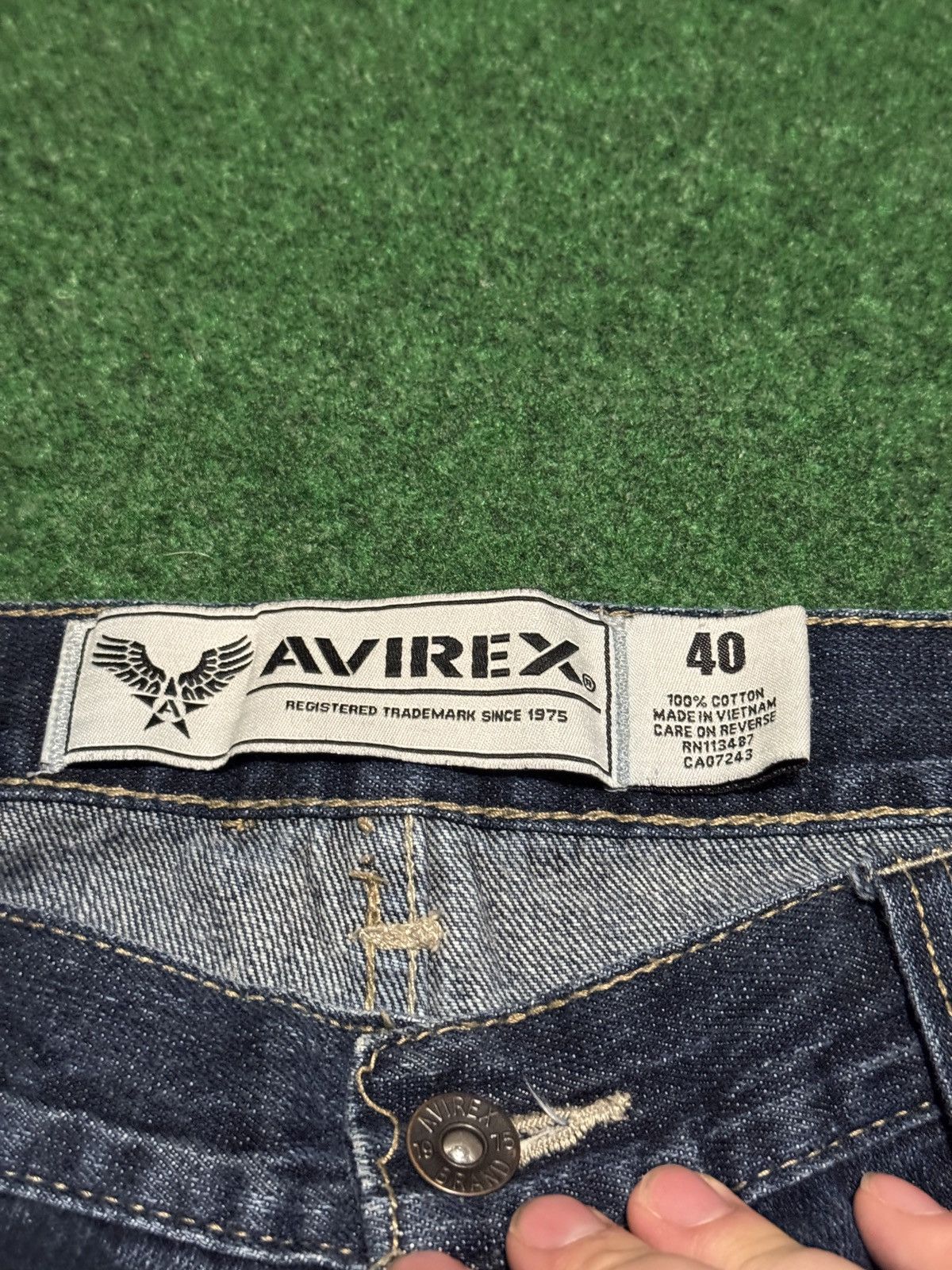 Avirex Vintage Y2K Avirex Cross Hip Hop Jorts Baggy Denim Shorts Size US 40 / EU 56 - 3 Thumbnail