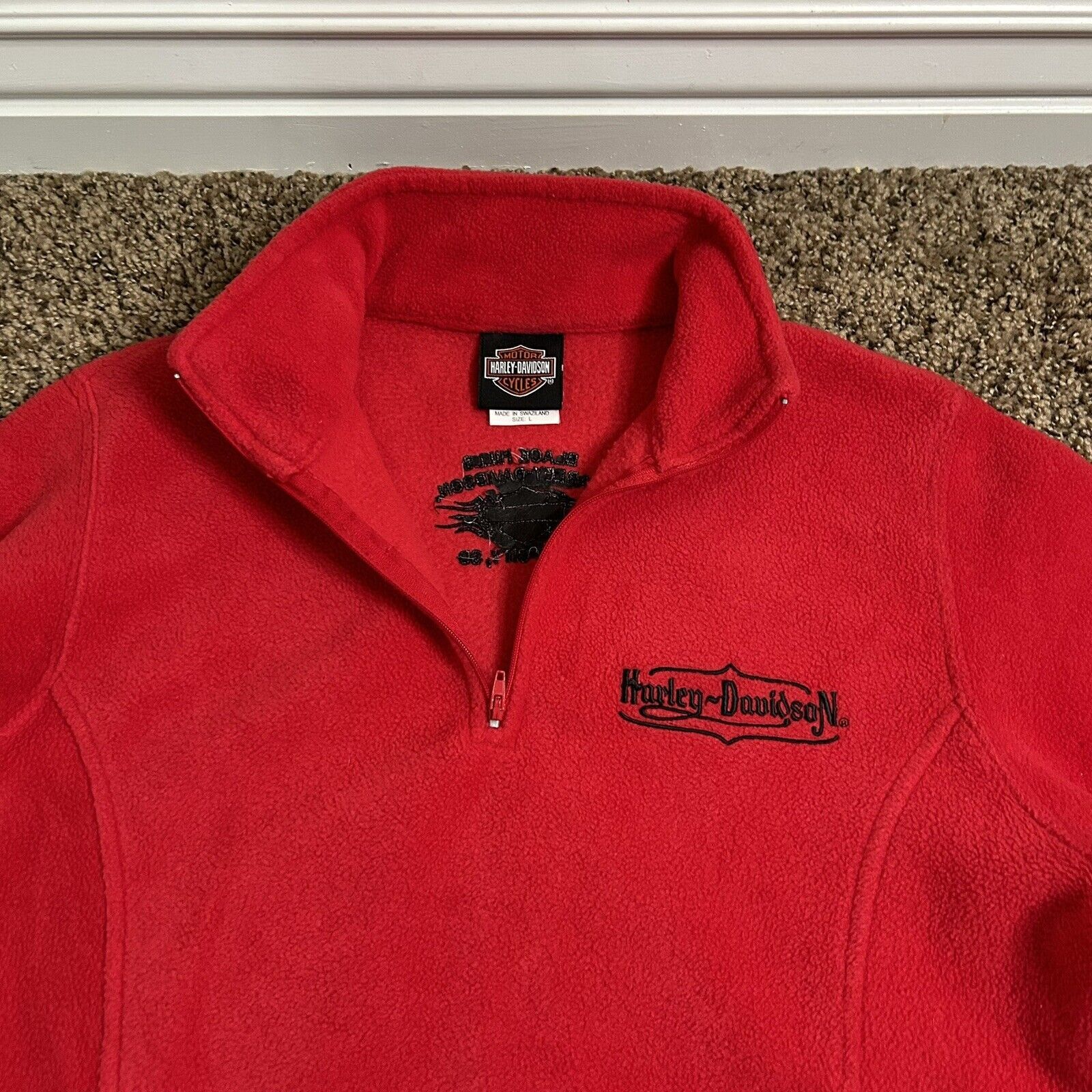 Harley Davidson Harley Davidson Women's 1/4 Zip Fleece/ Jacket size Large Size L / US 10 / IT 46 - 1 Thumbnail