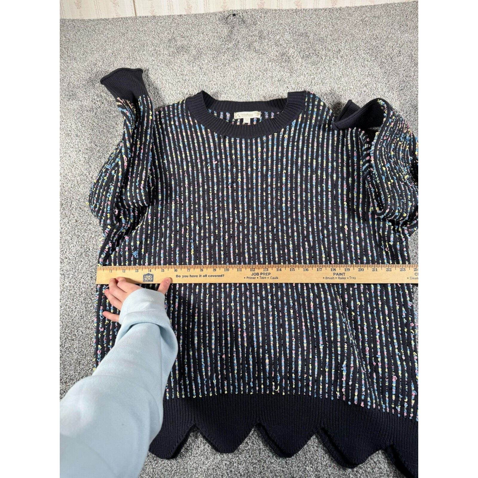Other Weekend Suzanne Betro Sweater Womens 2X Plus Scalloped Heavy Size XXL / US 16-18 / IT 52-54 - 10 Thumbnail