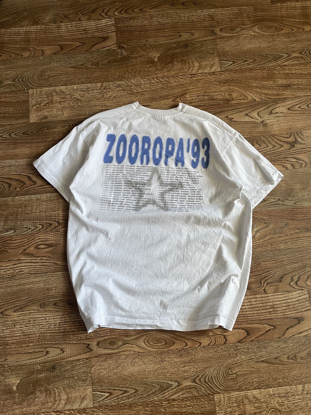 Band Tees × Vintage Vintage U2 T-shirt zooropa 90s tour tee 1993 rock band Size US XL / EU 56 / 4 - 10 Thumbnail