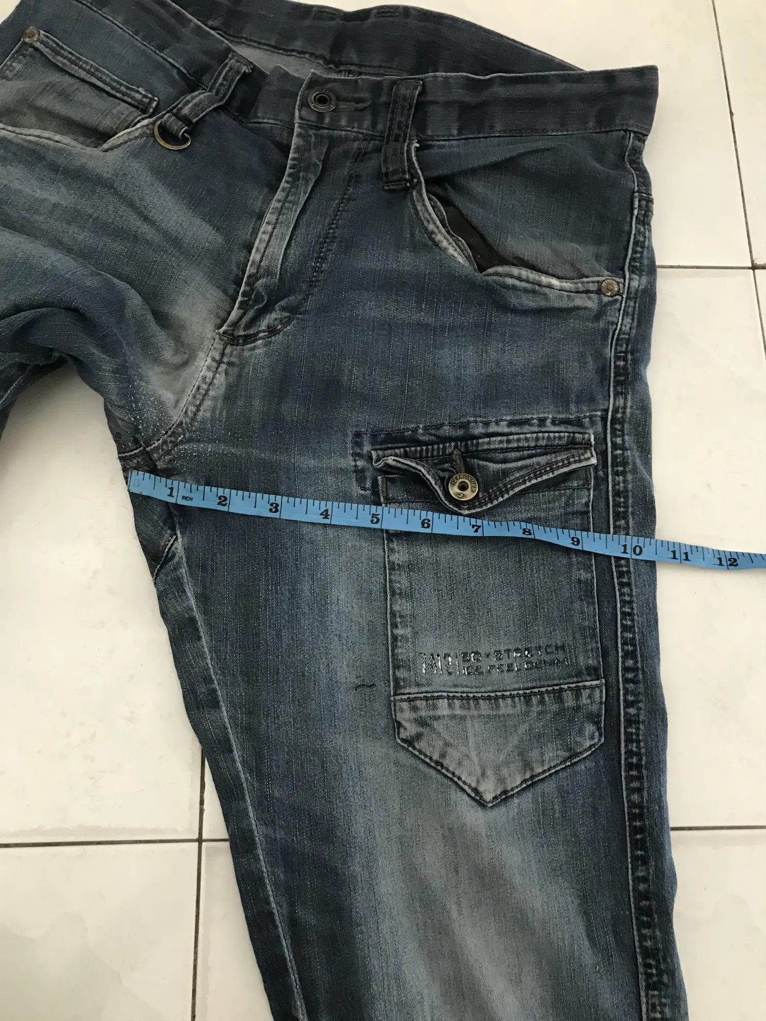 Japanese Brand Frontier Dagger Pocket Multipocket Denim Size US 31 - 8 Thumbnail