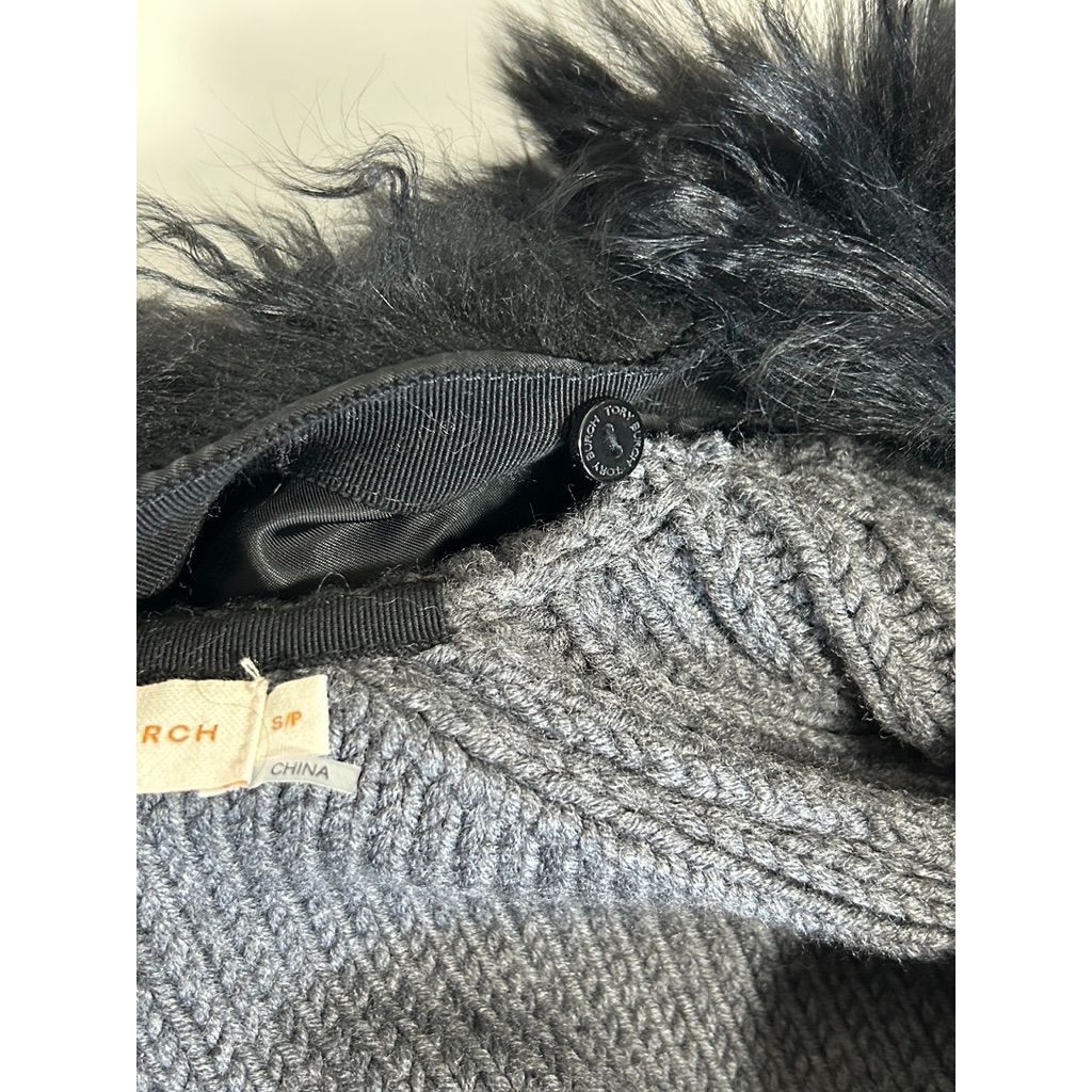 Tory Burch Tory Burch Knit Wool Cardigan Coat w/ Removable Collar in Gr Size S / US 4 / IT 40 - 6 Thumbnail