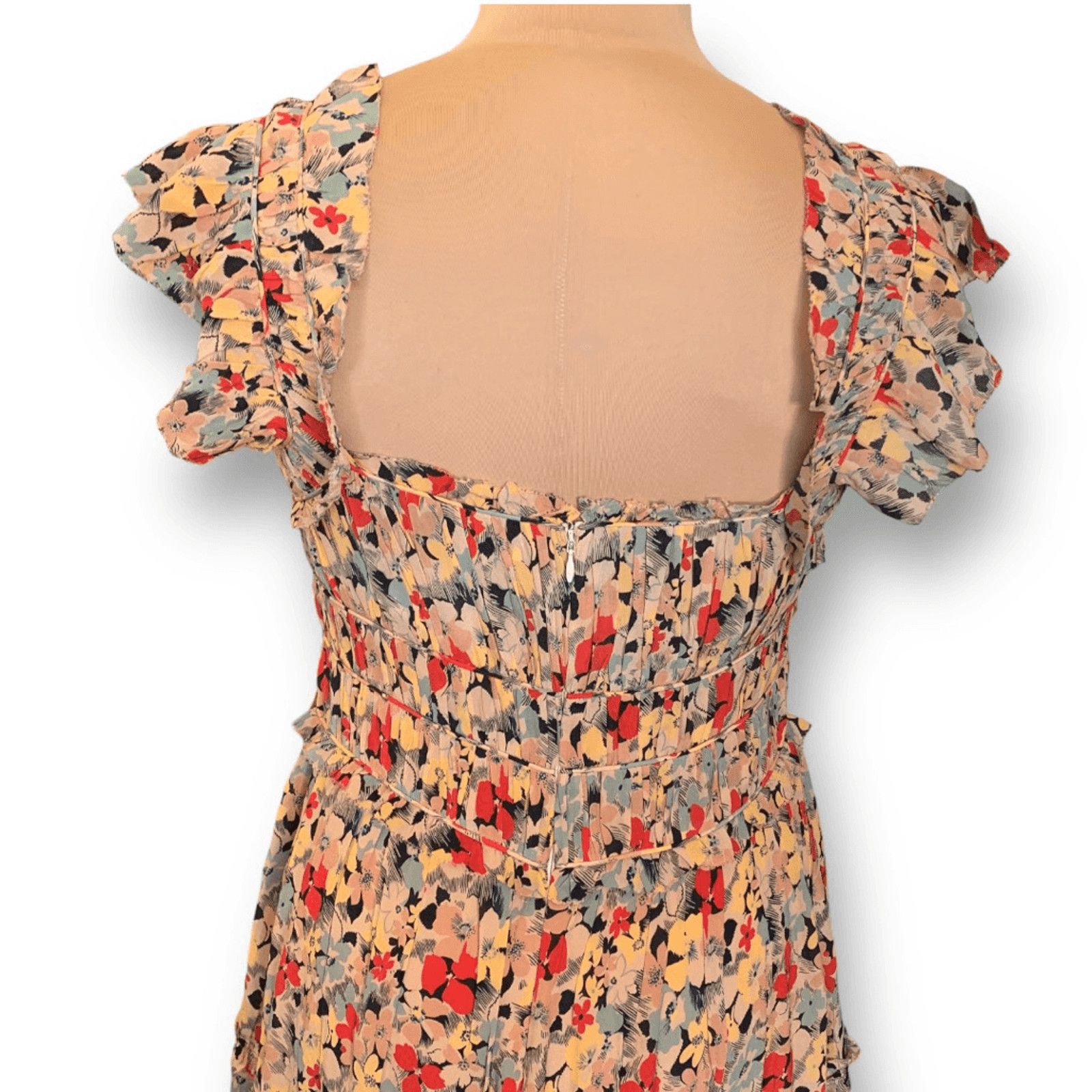 Sea New York Sea New York Ensley Flutter Sleeve Silk Midi Dress Large Size L / US 10 / IT 46 - 7 Thumbnail