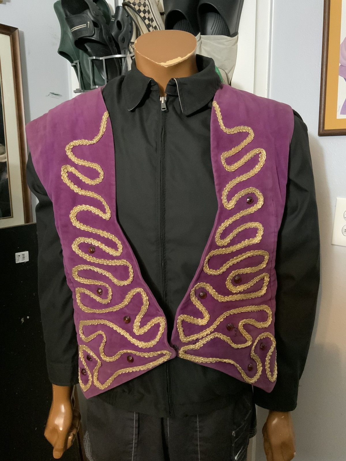 Vintage Marching Band Steampunk Purple Haze Velvet Hendrix Vest Size US M / EU 48-50 / 2 - 10 Thumbnail