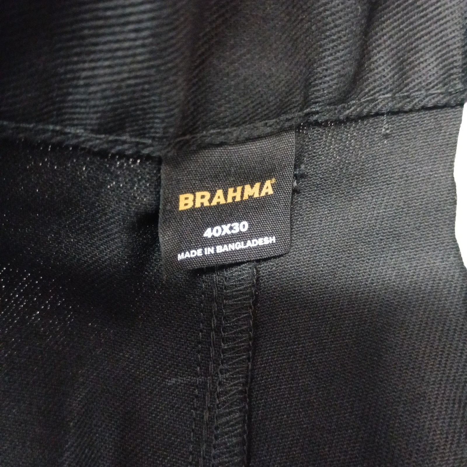 Other Brahma Men's Work Tough Pants Size 40x30 Black Relaxed Fit Size US 40 / EU 56 - 5 Thumbnail