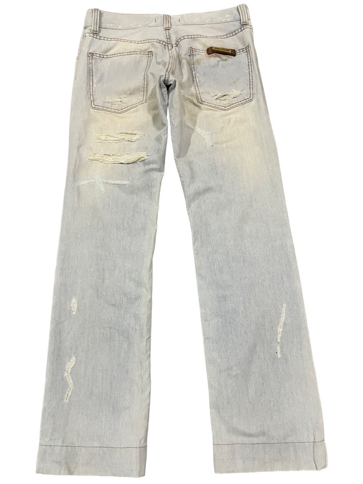 Dolce & Gabbana Vintage Dolce & Gabbana Italy Blue Wash Distressed Jeans Size US 31 - 2 Thumbnail