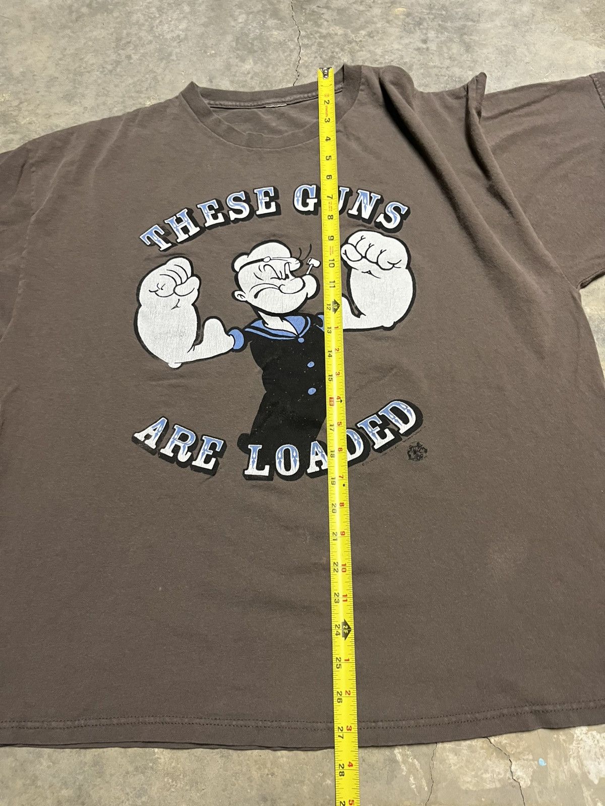 Cartoon Network Vintage Popeye "These Guns Are Loaded" Mens Large Size US L / EU 52-54 / 3 - 4 Thumbnail