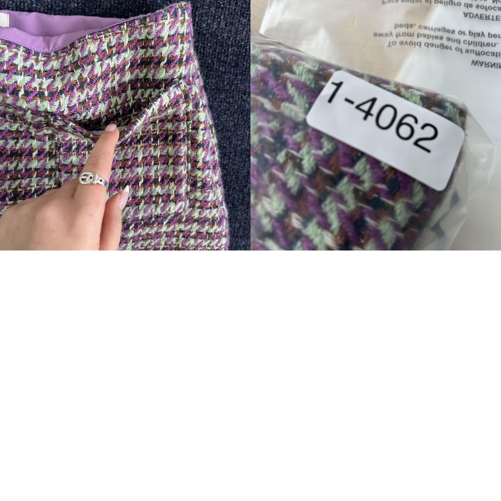 Loft LOFT Skirt Womens 4 Multicolor Plaid Tweed Mini Wool Blend Lined Pockets Career Size 27" / US 4 / IT 40 - 8 Thumbnail