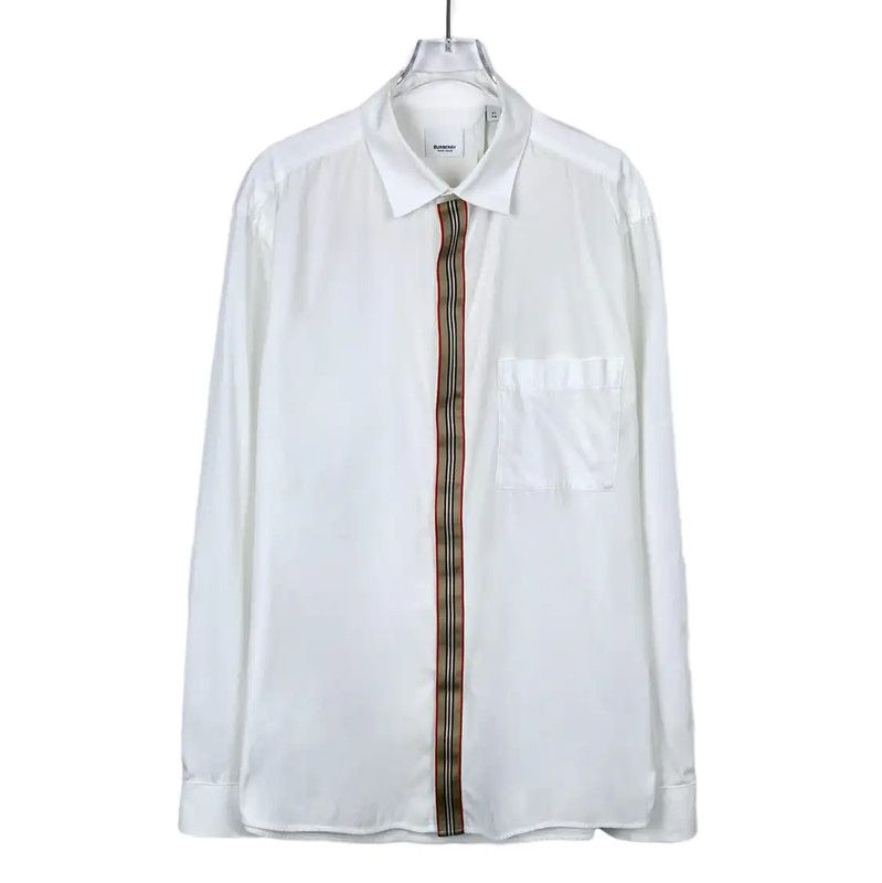 Burberry Burberry White Cotton Long Sleeve Shirt Size XL / US 12-14 / IT 48-50 - 1 Thumbnail