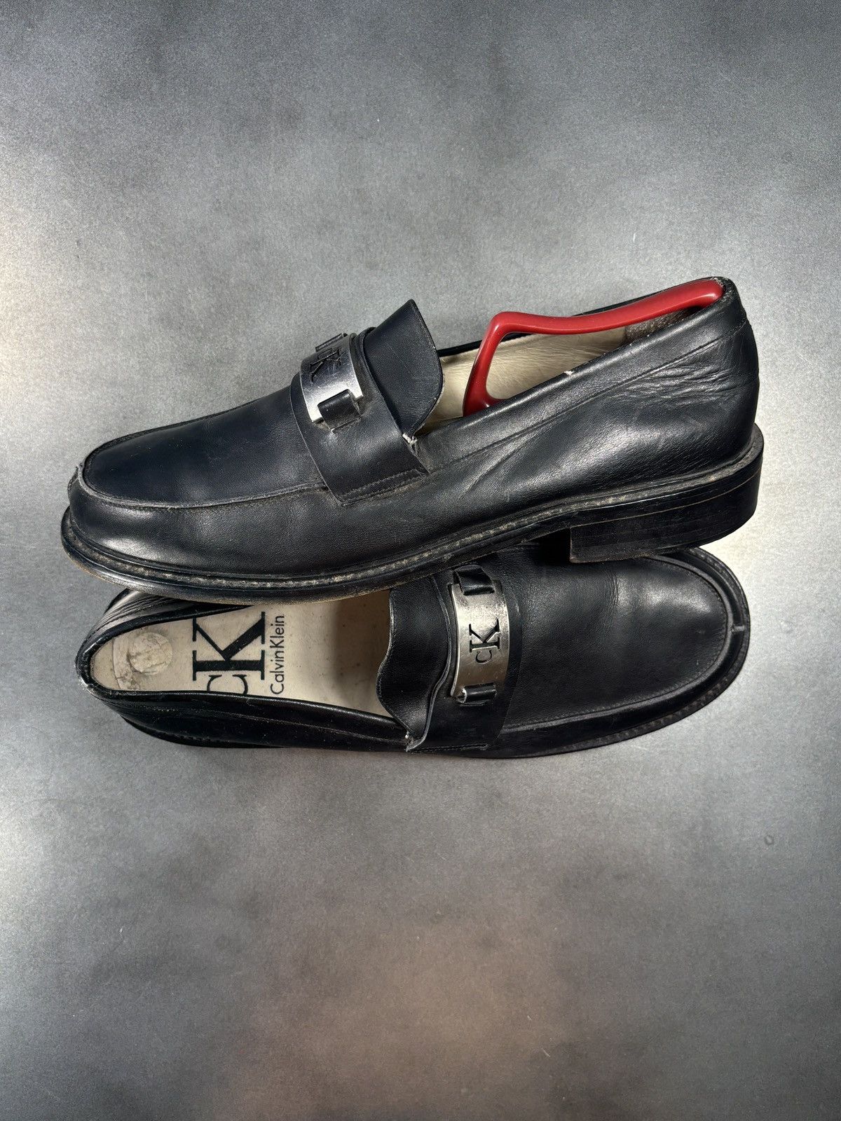 Calvin Klein Vintage Calvin Klein Loafers 1990s CK Made in Italy Leather Size US 9 / EU 42 - 1 Thumbnail