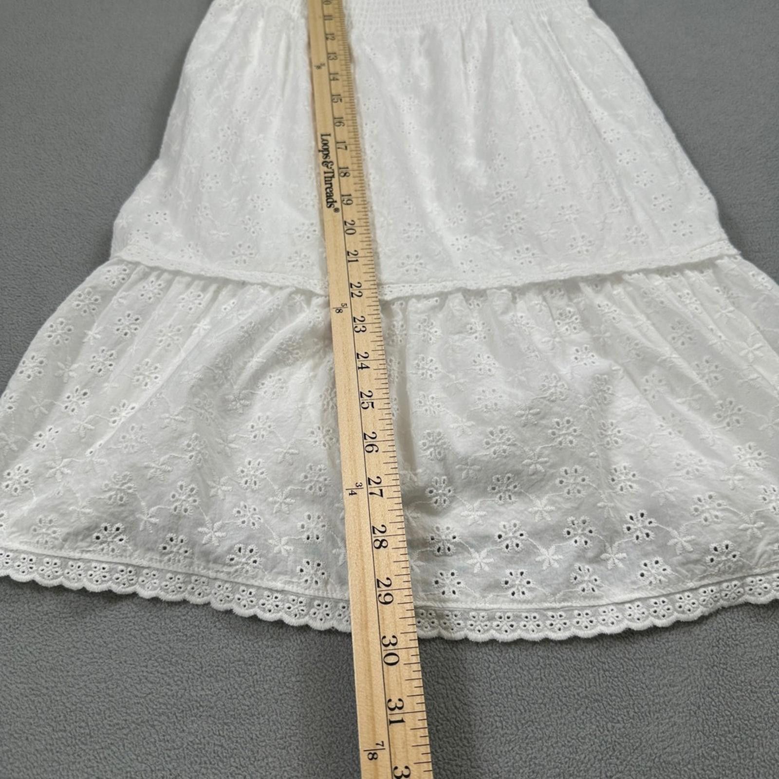 Other LA Hearts by Pacsun Dress S Women White Eyelet Sundress Size S / US 4 / IT 40 - 3 Thumbnail