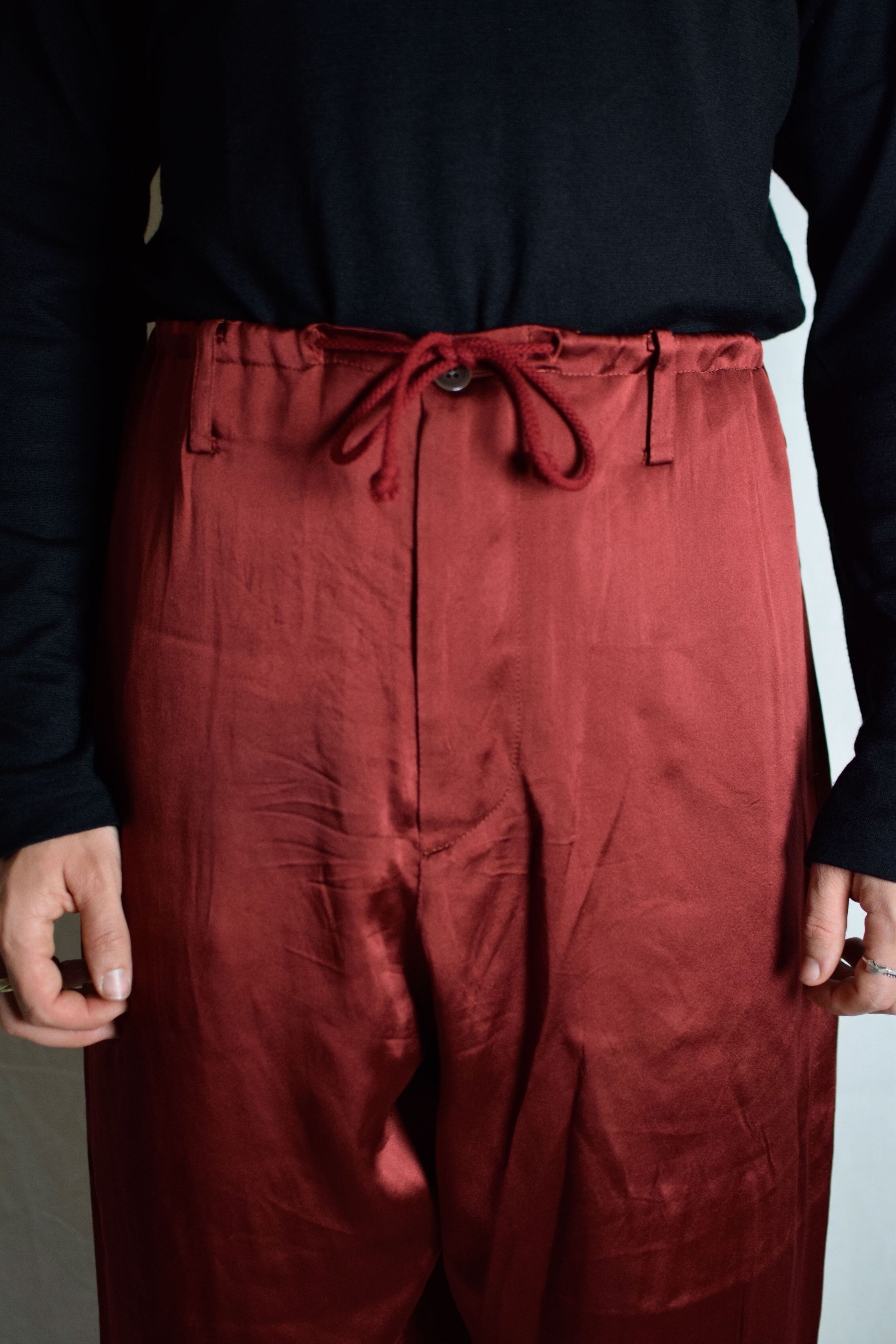 Yohji Yamamoto YYPH AW12 Red Silk Pants - HD-P29-406 Size US 34 / EU 50 - 7 Thumbnail