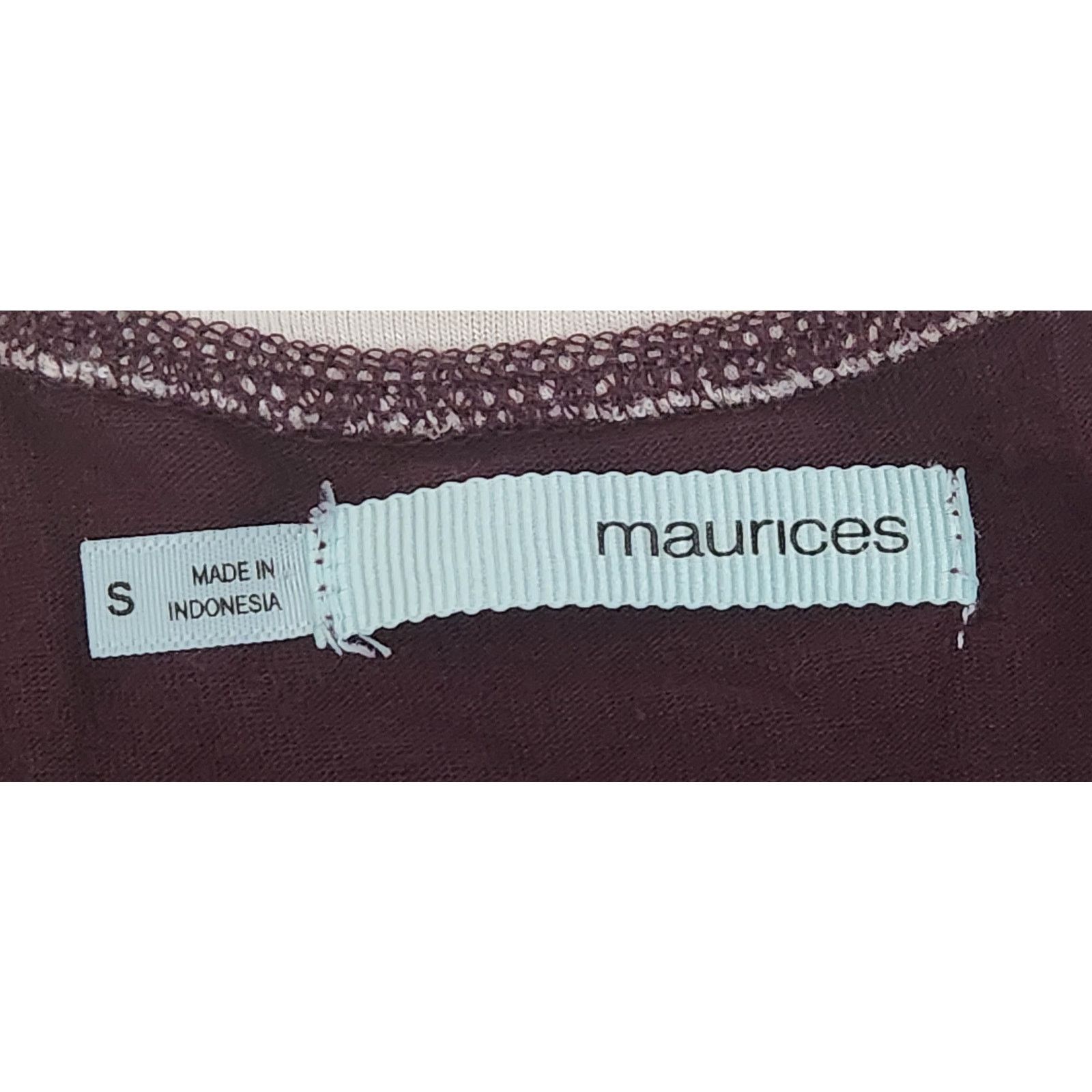 Other Maurices Burgundy White 3/4 Raglan Sleeves Top Small Soft Size S / US 4 / IT 40 - 4 Thumbnail