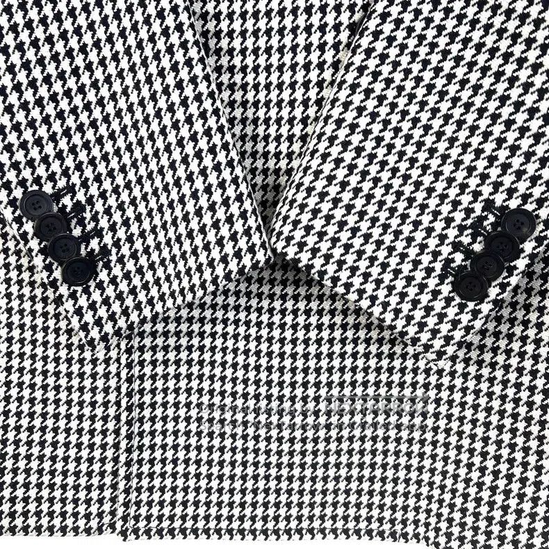 Balenciaga Balenciaga Black and White Wool Houndstooth Hourglass Blaz Size XS / US 0-2 / IT 36-38 - 4 Thumbnail