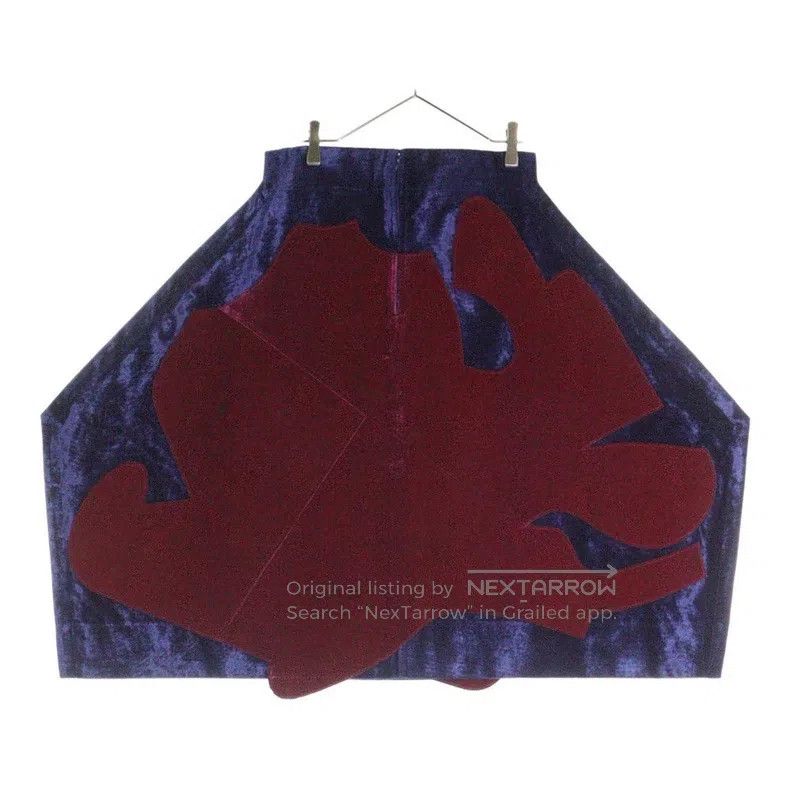 Comme des Garcons Comme des Garcons size XS Red-purple vintage velvet panel Size 23" - 2 Thumbnail