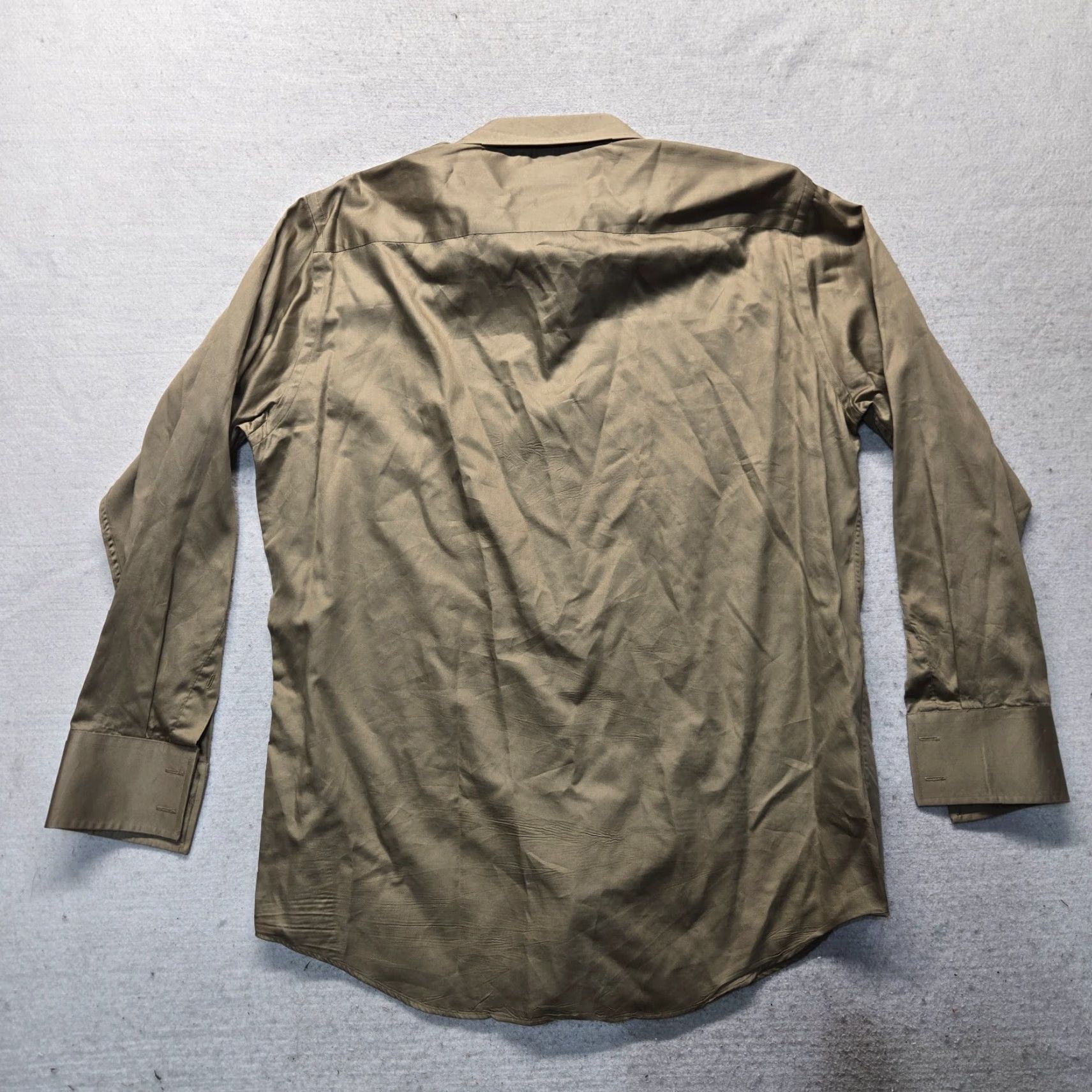 Vintage J.Ferrar Shirt Solid Brown 100% Cotton Long Sleeve Button-Up Adult Men's 16.5 Size US XL / EU 56 / 4 - 7 Thumbnail