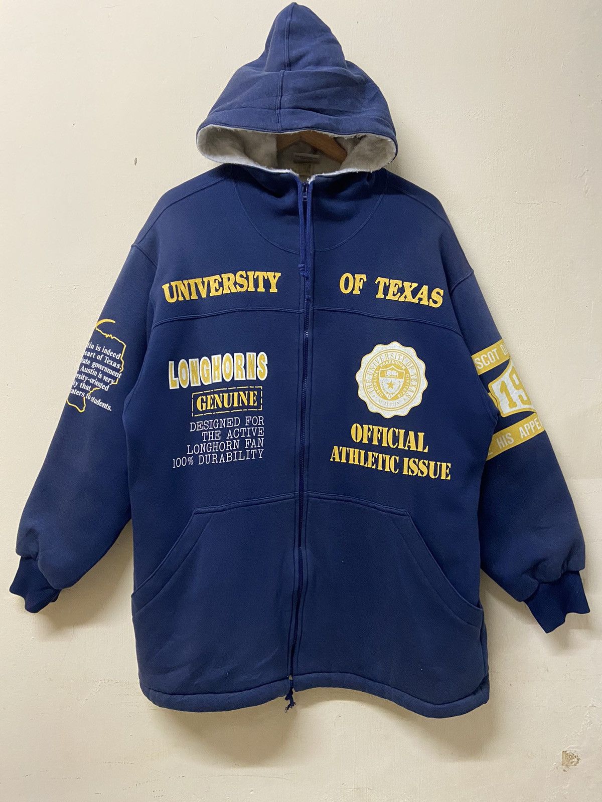 Japanese Brand × Kappa × Vintage Vintage University Of Texas Kappa Sherpa Hoodie Size US XL / EU 56 / 4 - 1 Thumbnail