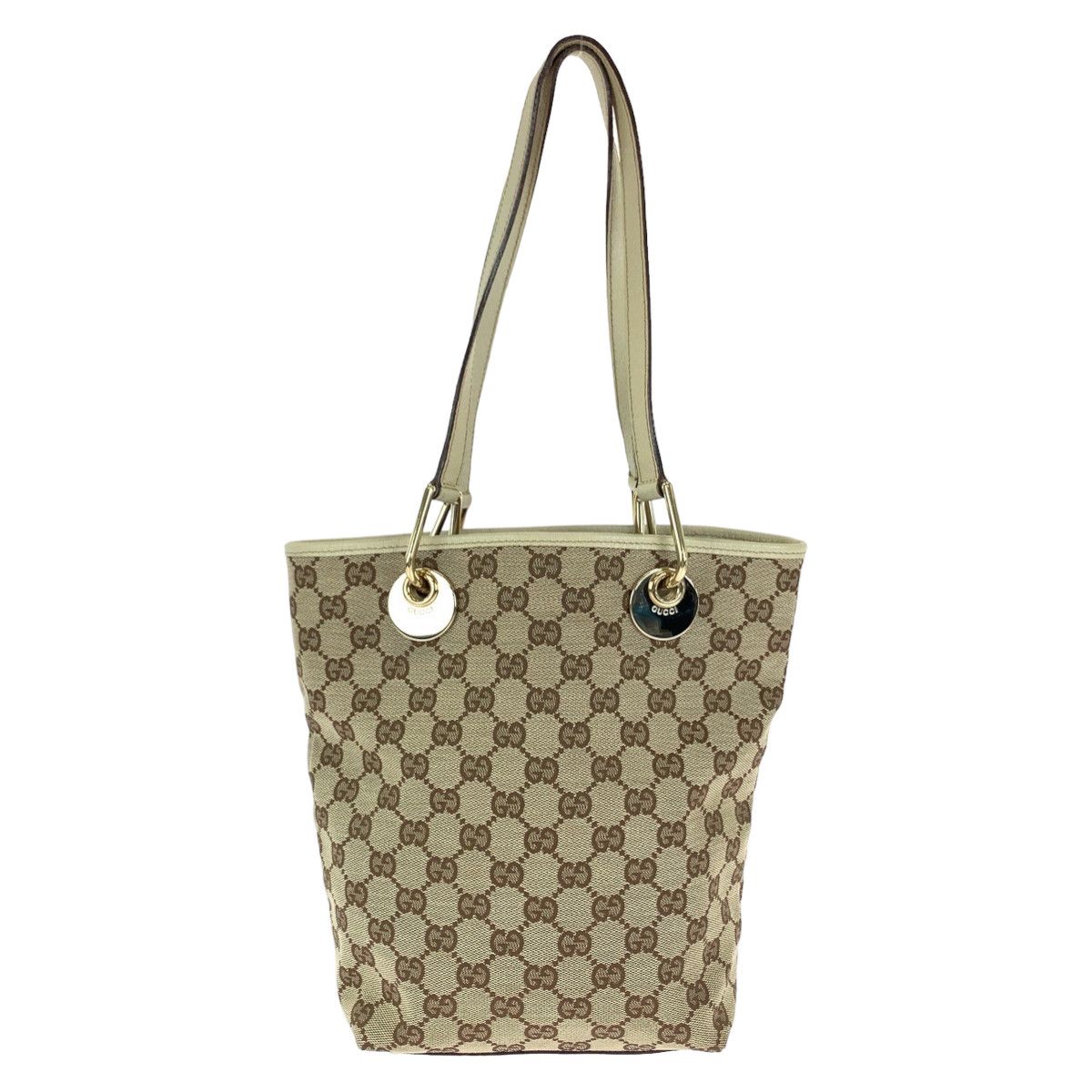 Gucci Gucci Gucci Beige Brown GG Canvas Tote Bag 408595 Canvas Tote Bag 408595 in Very Good Condition Size ONE SIZE - 1 Thumbnail