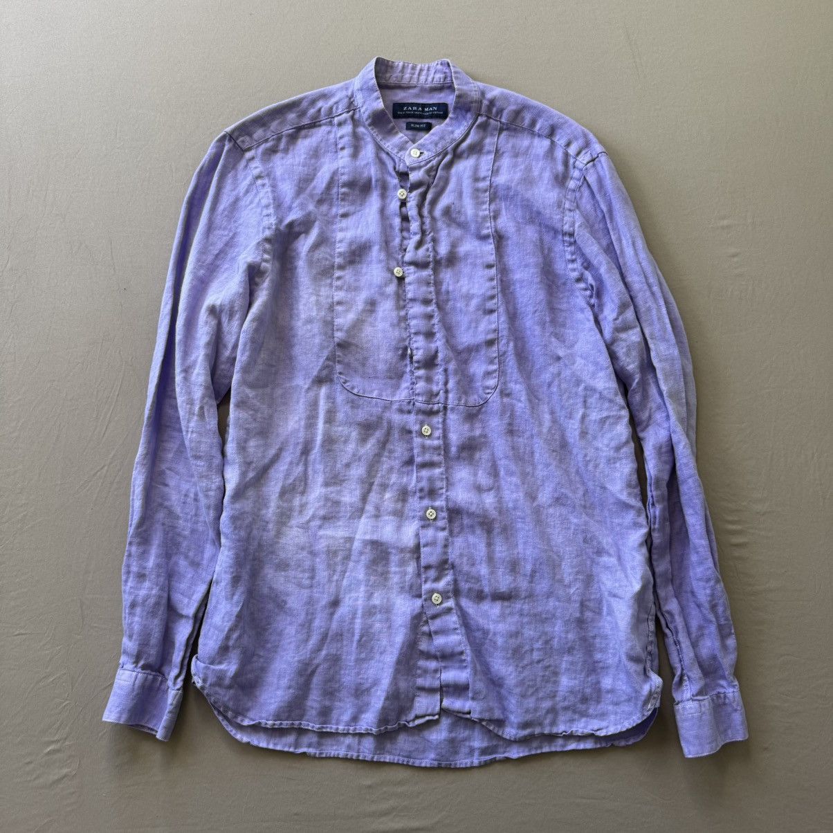 Zara Zara LINEN Mandarin Collar SHIRT Size US S / EU 44-46 / 1 - 1 Thumbnail