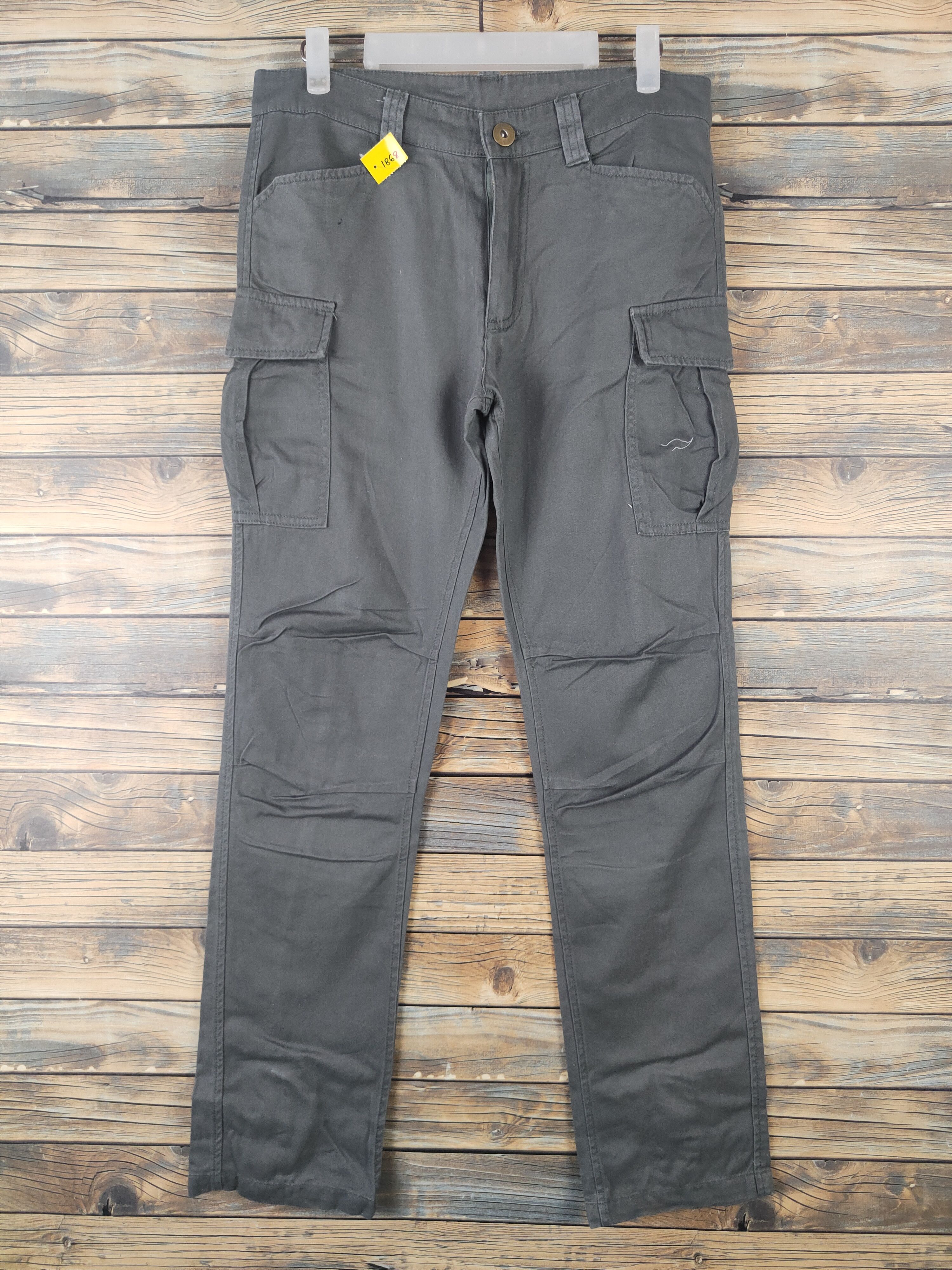 Japanese Brand DL Improves Dark Gray Multipocket Cargo Pants #1868 Size US 31 - 1 Thumbnail
