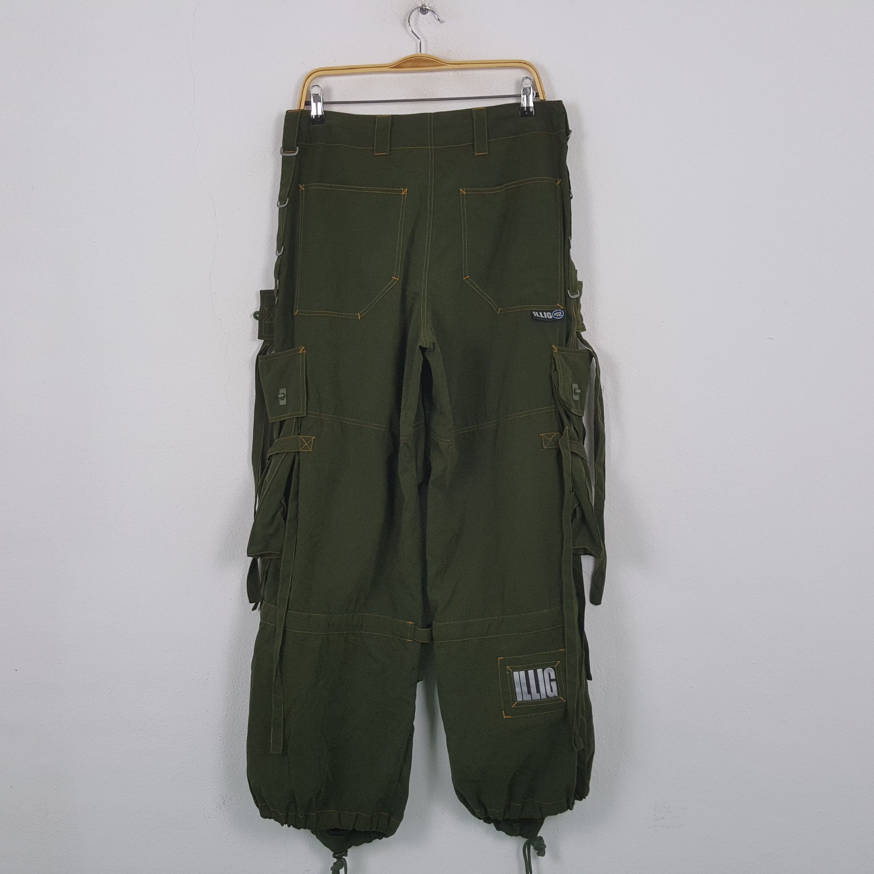 Vintage Vintage ILLIG Tactical Baggy Casual Parachute Pant RR8 Size US 33 - 4 Thumbnail