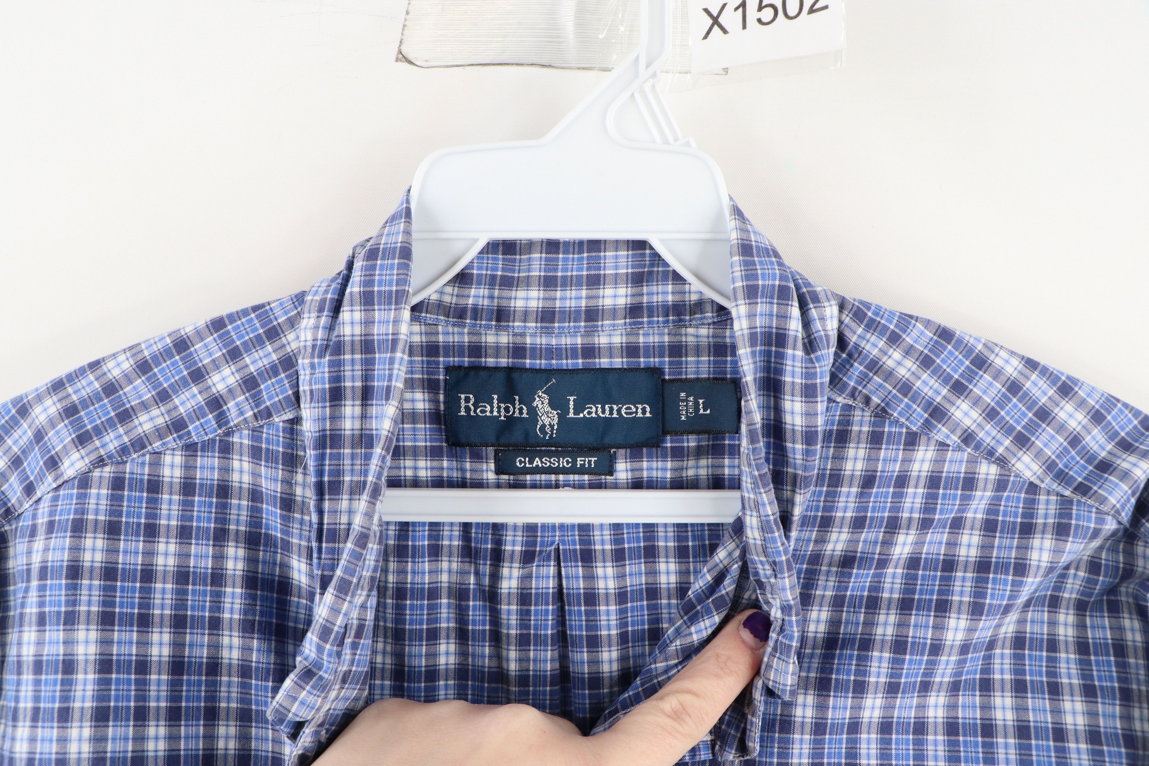 Polo Ralph Lauren Vintage 90s Ralph Lauren Fit Collared Button Down Shirt Blue Size US L / EU 52-54 / 3 - 6 Thumbnail