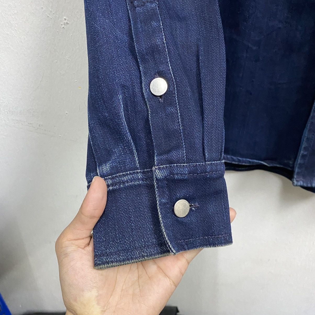 Raf Simons RAF simons Denim Shirt With Leather Patch Size US M / EU 48-50 / 2 - 6 Thumbnail
