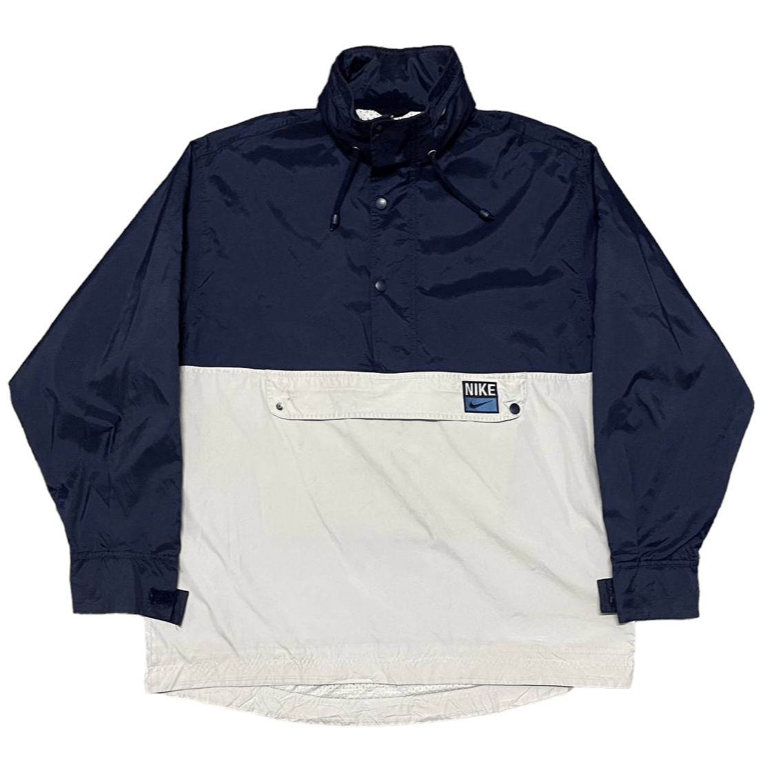 Nike Vintage 90's Nike Anorak Windbreaker Jacket Hidden Hoodie Size US M / EU 48-50 / 2 - 1 Thumbnail