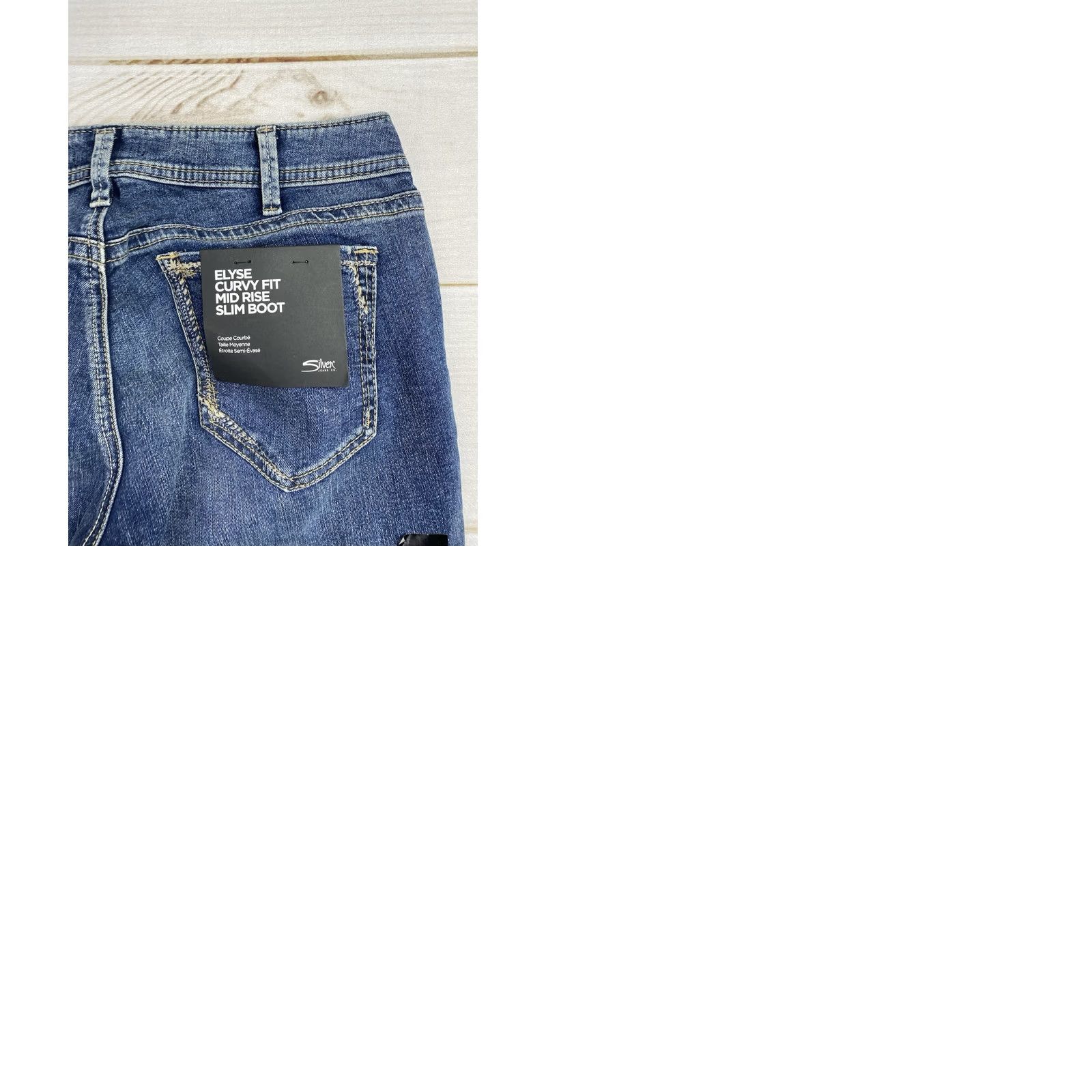 Silver Jeans Co. Silver Jeans Co. Elyse Jeans Dark Wash Slim Bootcut 30x33 Women Bleed NWT Denim Blue 5-Pocket Regular Basin 30" Inseam Jeans Womens Size 30" / US 8 / IT 44 - 9 Thumbnail