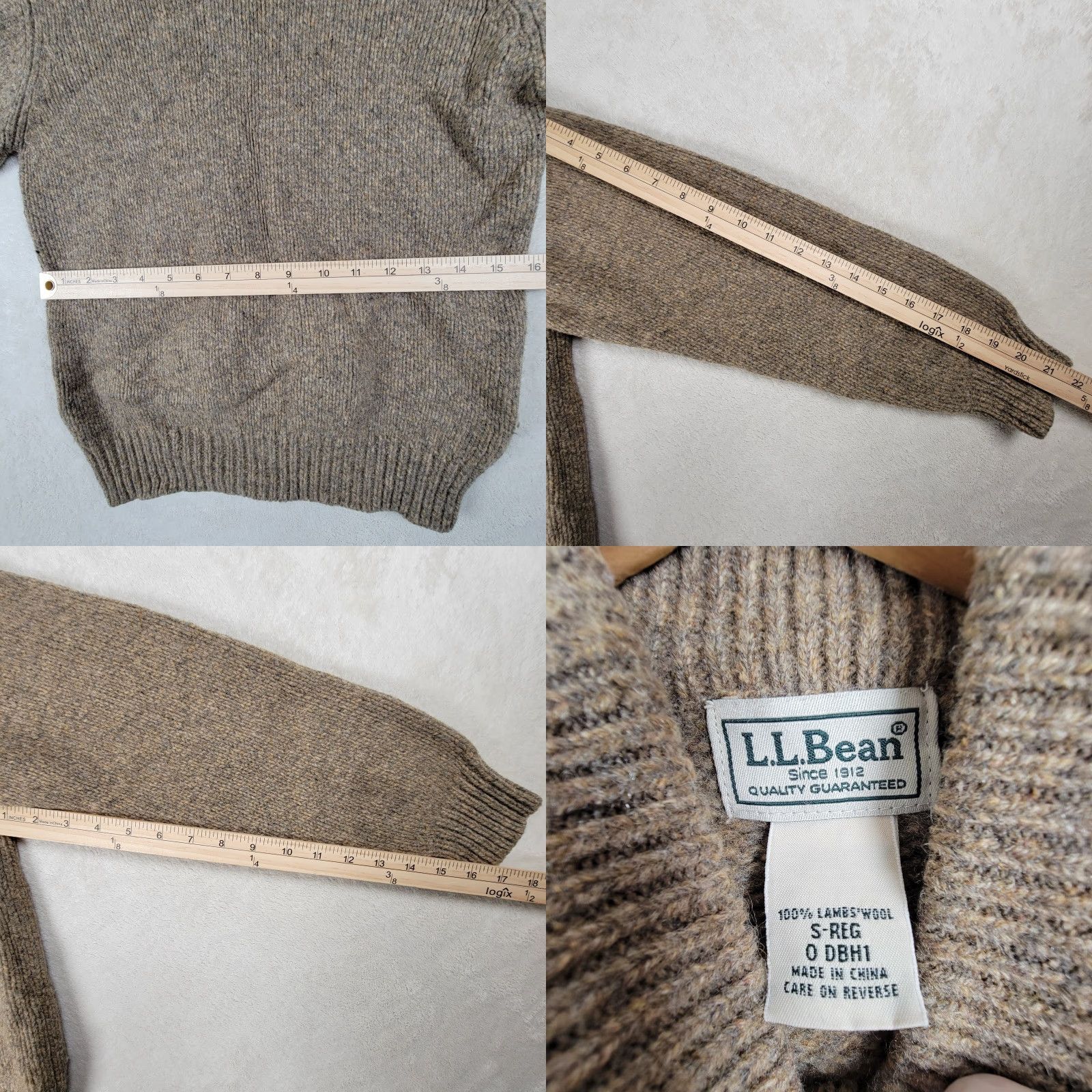 Vintage L. L. BEAN 100% LambsWool Men's Small Four Button Pullover Sweater Size US S / EU 44-46 / 1 - 8 Thumbnail