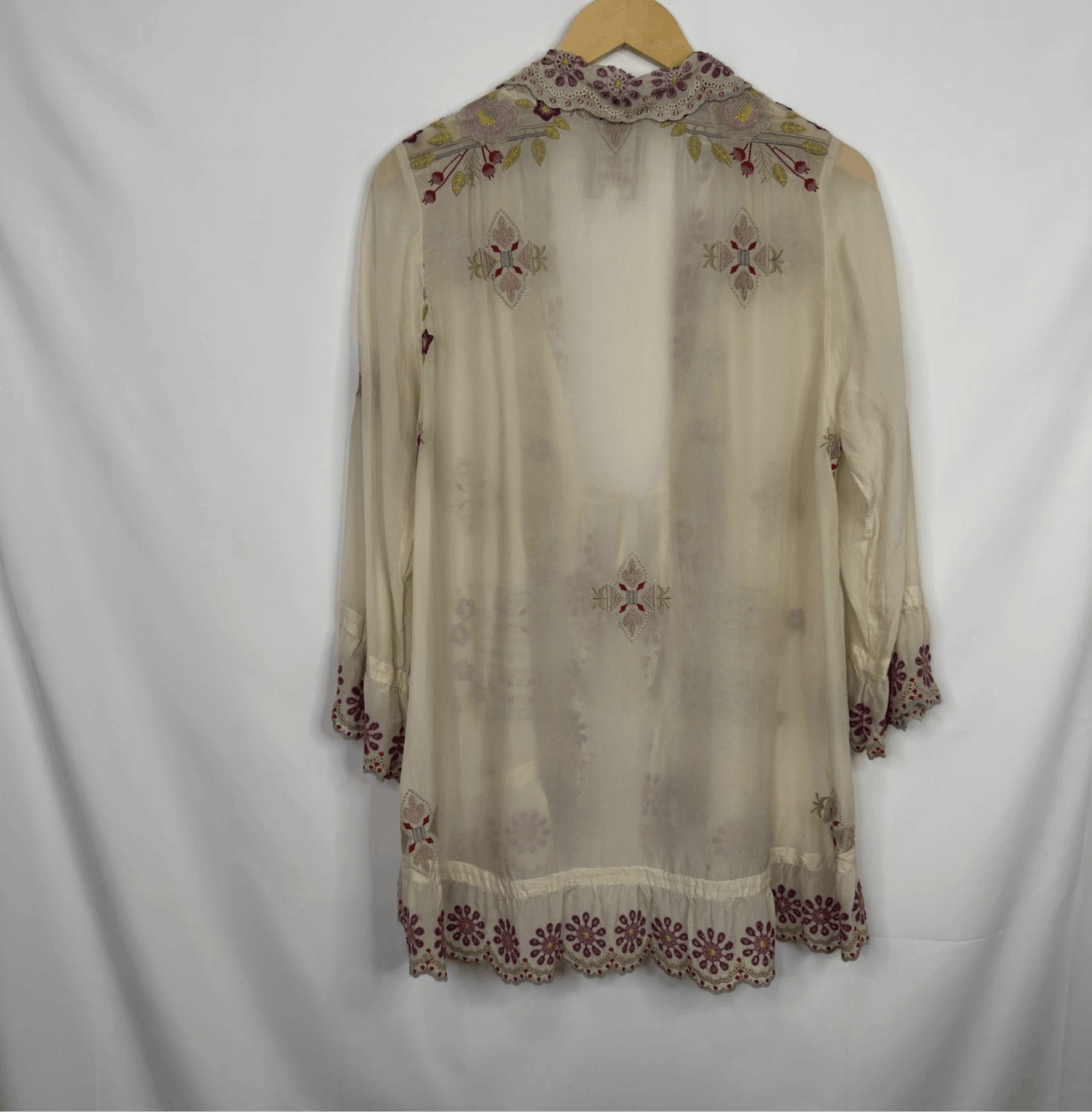 Johnny Was Johnny Was Embroidered Boho Kimono Jacket Size XS / US 0-2 / IT 36-38 - 4 Thumbnail