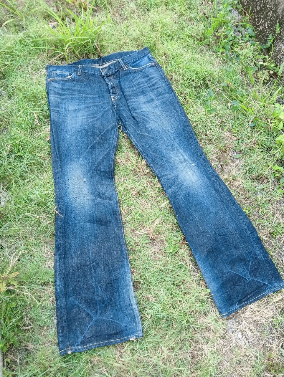 Japanese Brand JAPANESE QLAMB DISTRESSED FLARE PANTS - SIZE 3 Size US 34 / EU 50 - 3 Thumbnail